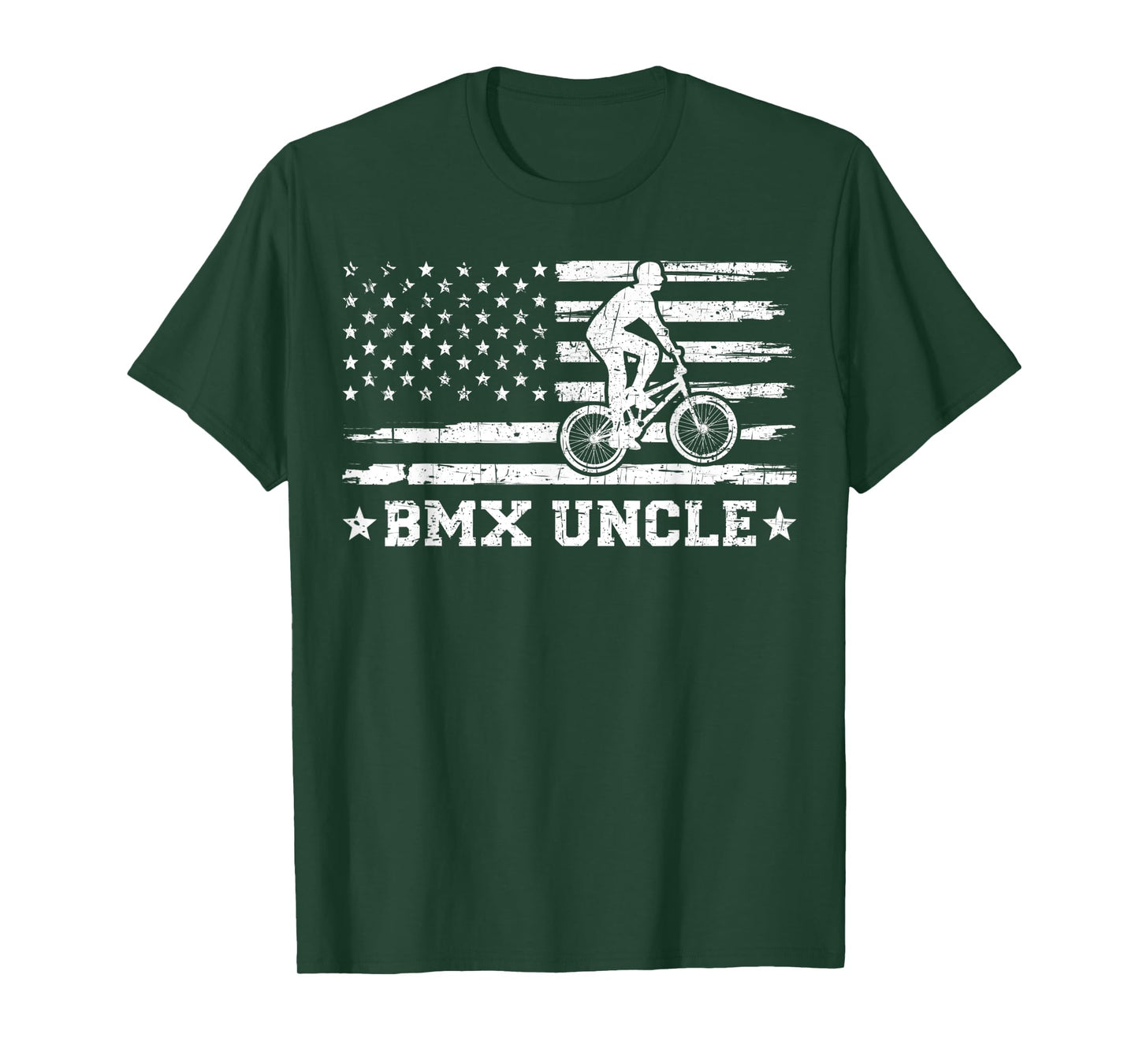 Mens BMX Bike Rider American Flag BMX Uncle Father's Day T-Shirt