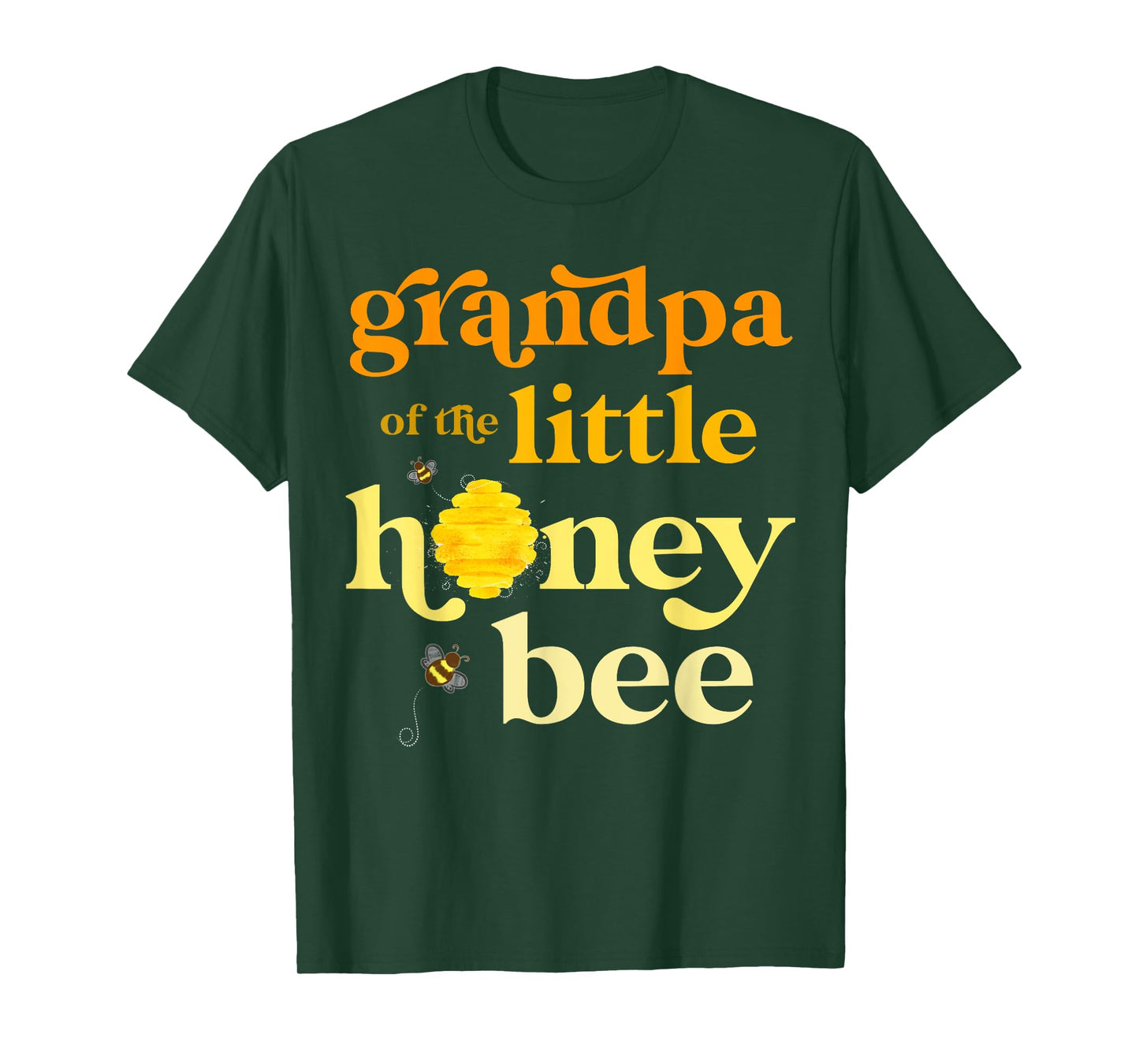 Grandpa Little Honey Bee Birthday Gender Reveal Baby Shower T-Shirt