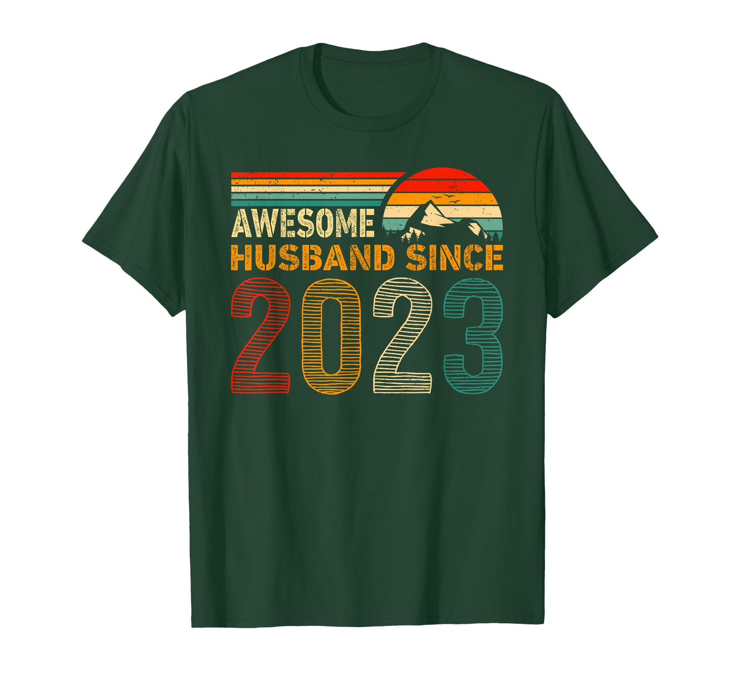 Awesome Husband Since 2023 Couples 2023 Wedding Anniversary T-Shirt