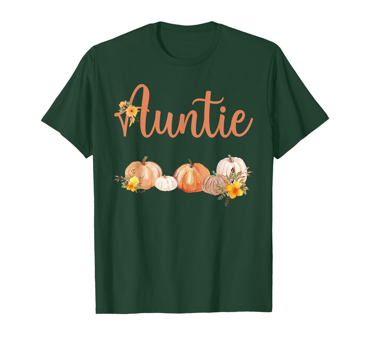 Auntie of Little Pumpkin First Birthday Autumn Pumpkin T-Shirt