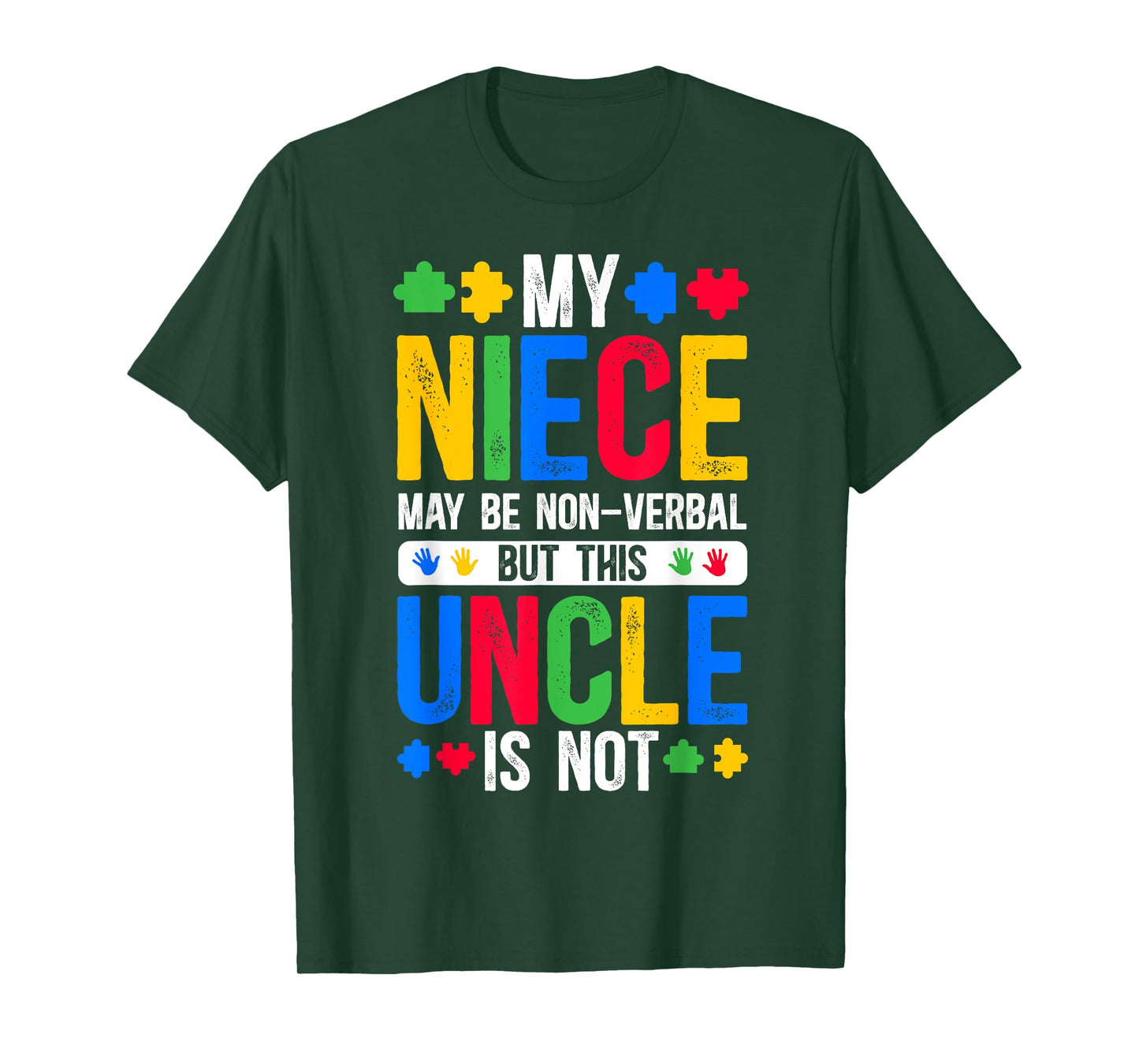 My Niece Proud Autism Uncle Autism Warrior Uncle T-Shirt