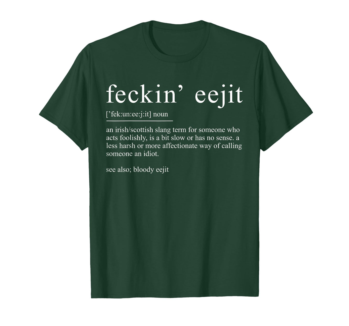 Retro Feckin' Eejit Paddy's Day St. Patrick's Day Shamrock T-Shirt