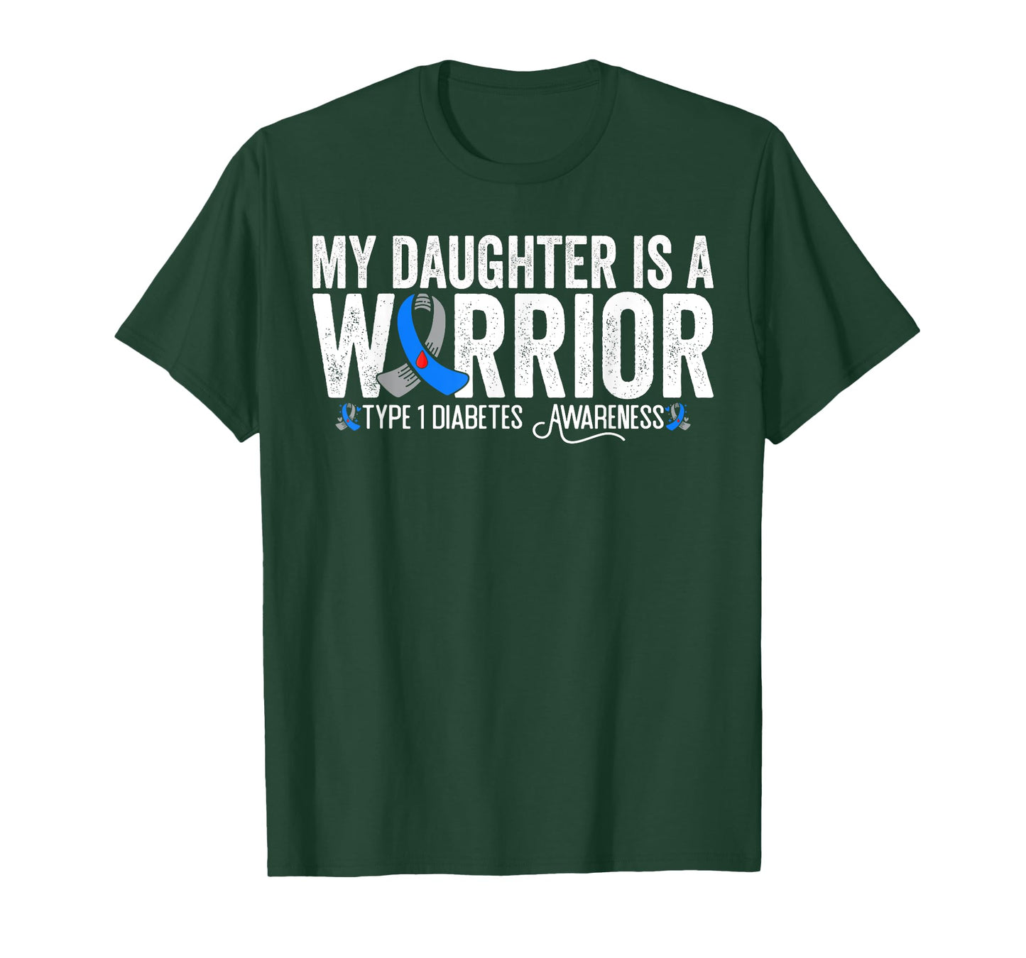 My Daughter Is A Warrior T1D Type 1 Diabetes Awareness T-Shirt