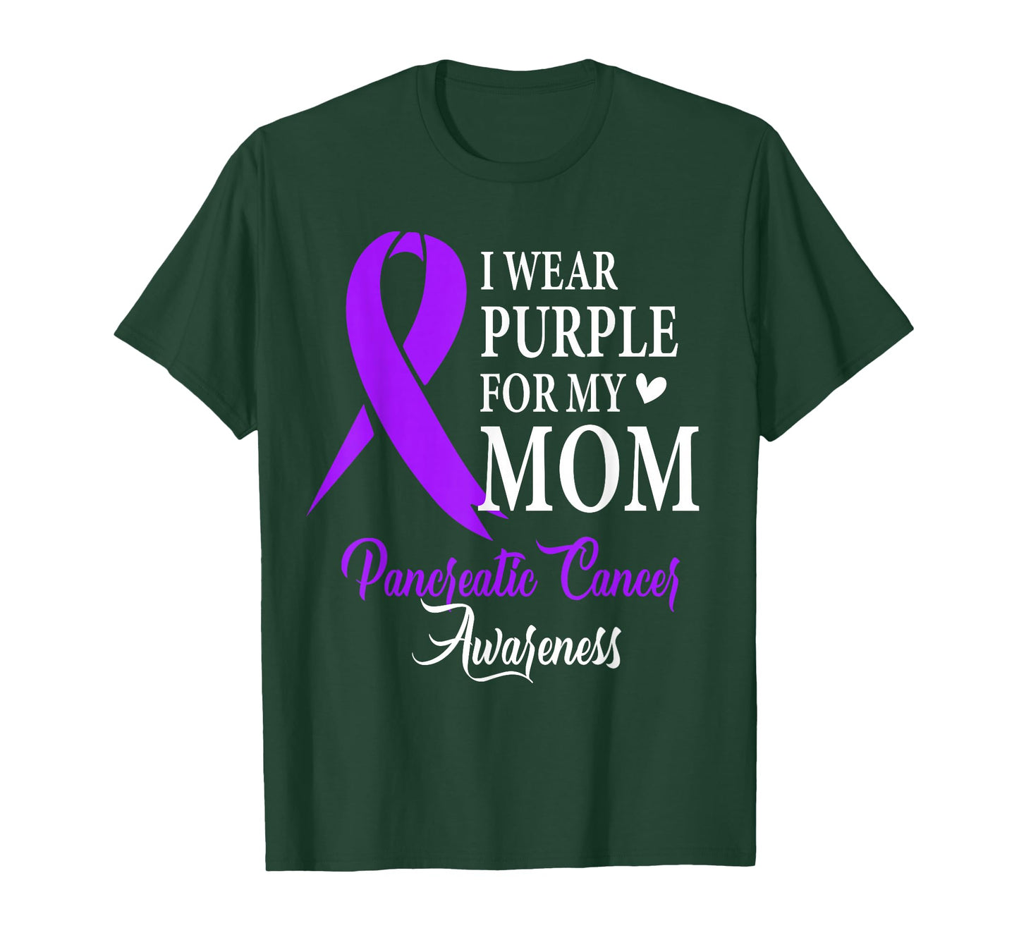 I Wear Purple for My Mom Gift Pancreatic Cancer Awareness T-Shirt