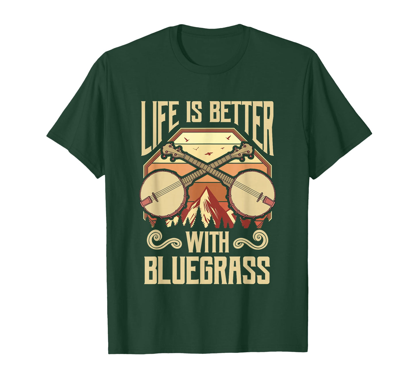 Banjo Vintage Retro Bluegrass Music Fans Banjo Player T-Shirt