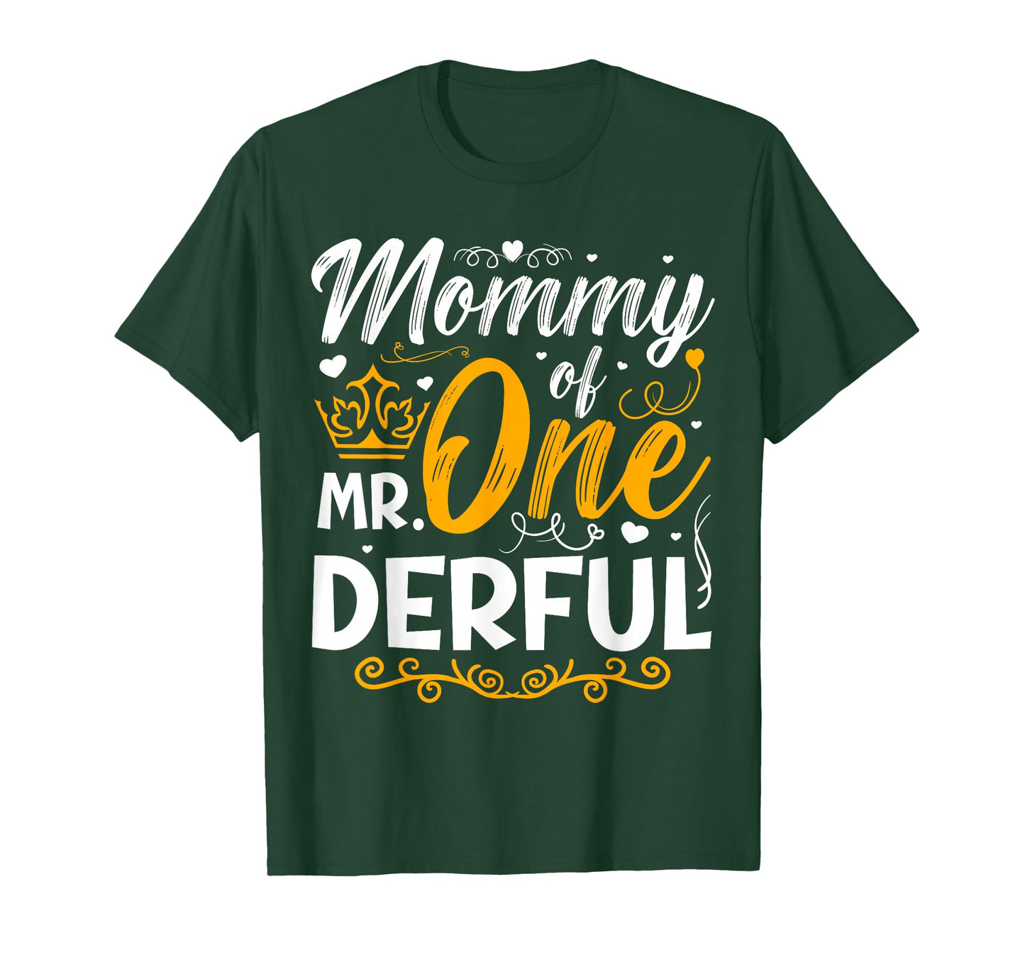 Mommy of Mr One Derful Party Matching Family 1st Birthday T-Shirt