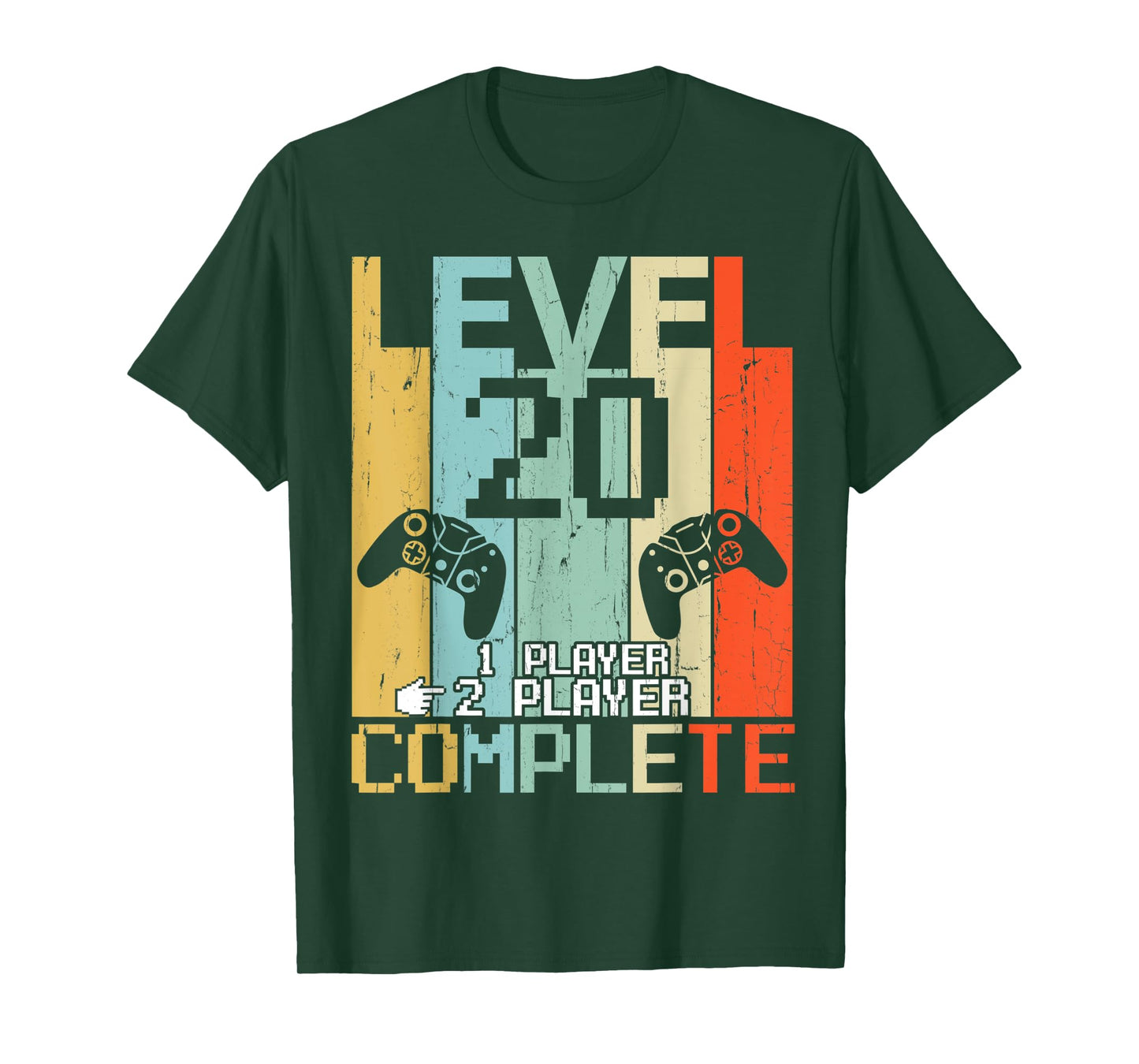 Level 20 Years Complete Gamer Couple Vintage Retro Shirt