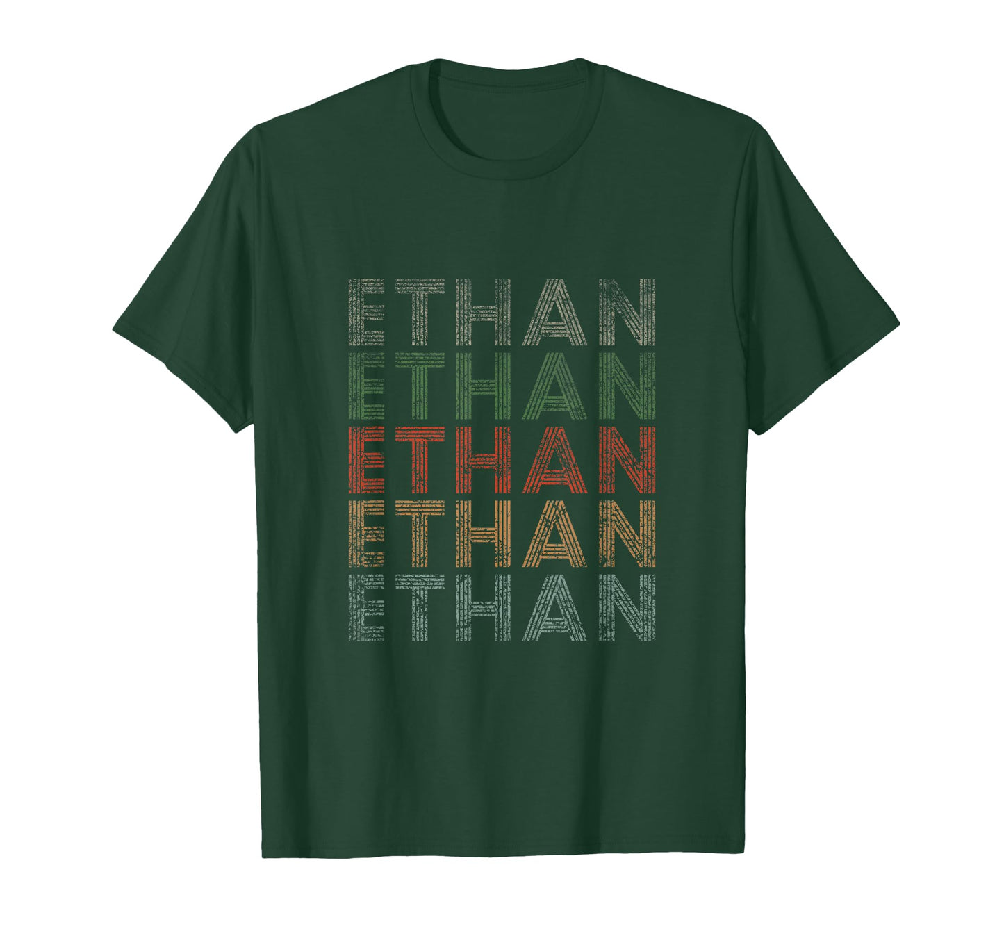 Ethan First Name Grunge Style Vintage Retro T-Shirt