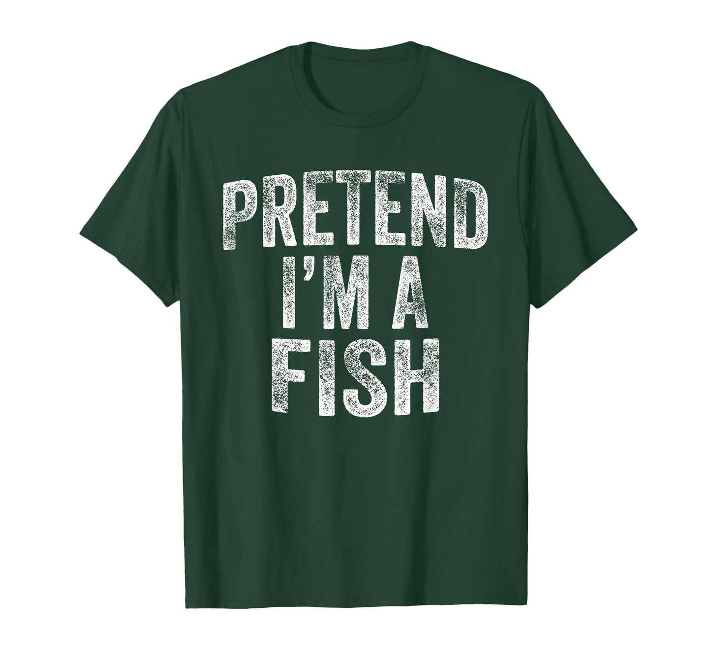 Pretend I'm A Fish Costume Family Lazy Halloween Party Fish T-Shirt