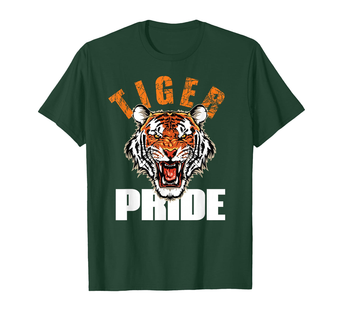 Tiger Pride Retro Jersey Style Tee Tiger School Sports Team T-Shirt