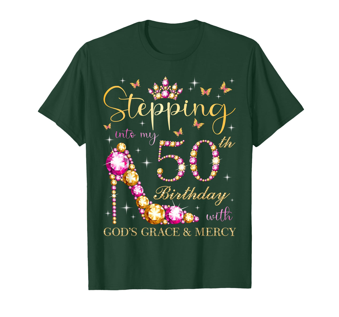 Stepping Into My 50th Birthday With God's Grace & Mercy Cute T-Shirt