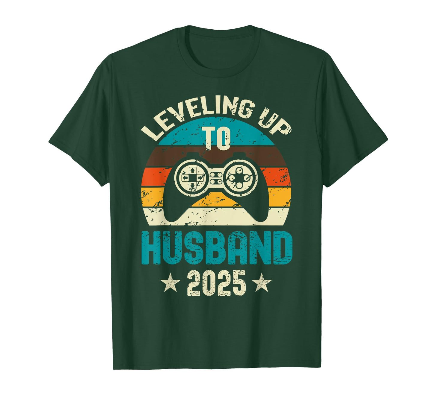 Leveling Up To Husband 2025 Future Groom Bachelor Party T-Shirt