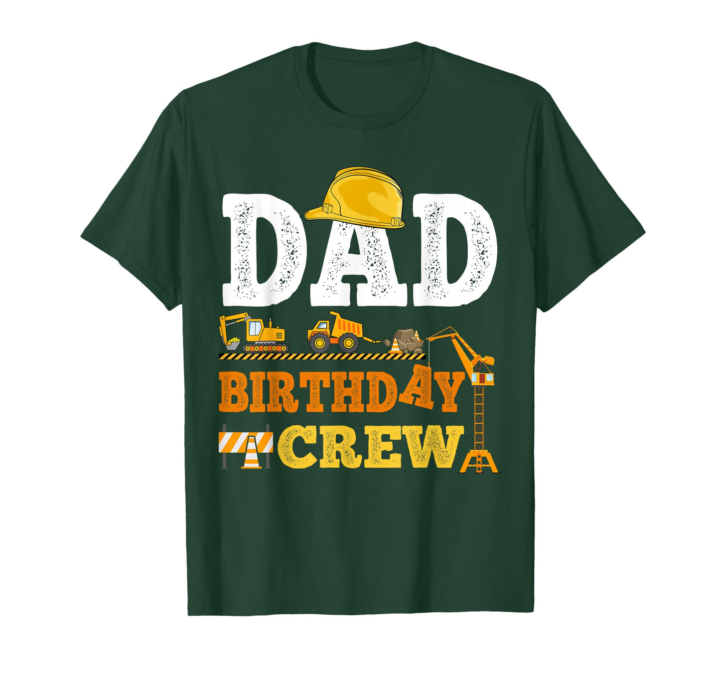 Dad Birthday Crew Construction Excavator Kids Family Set T-Shirt