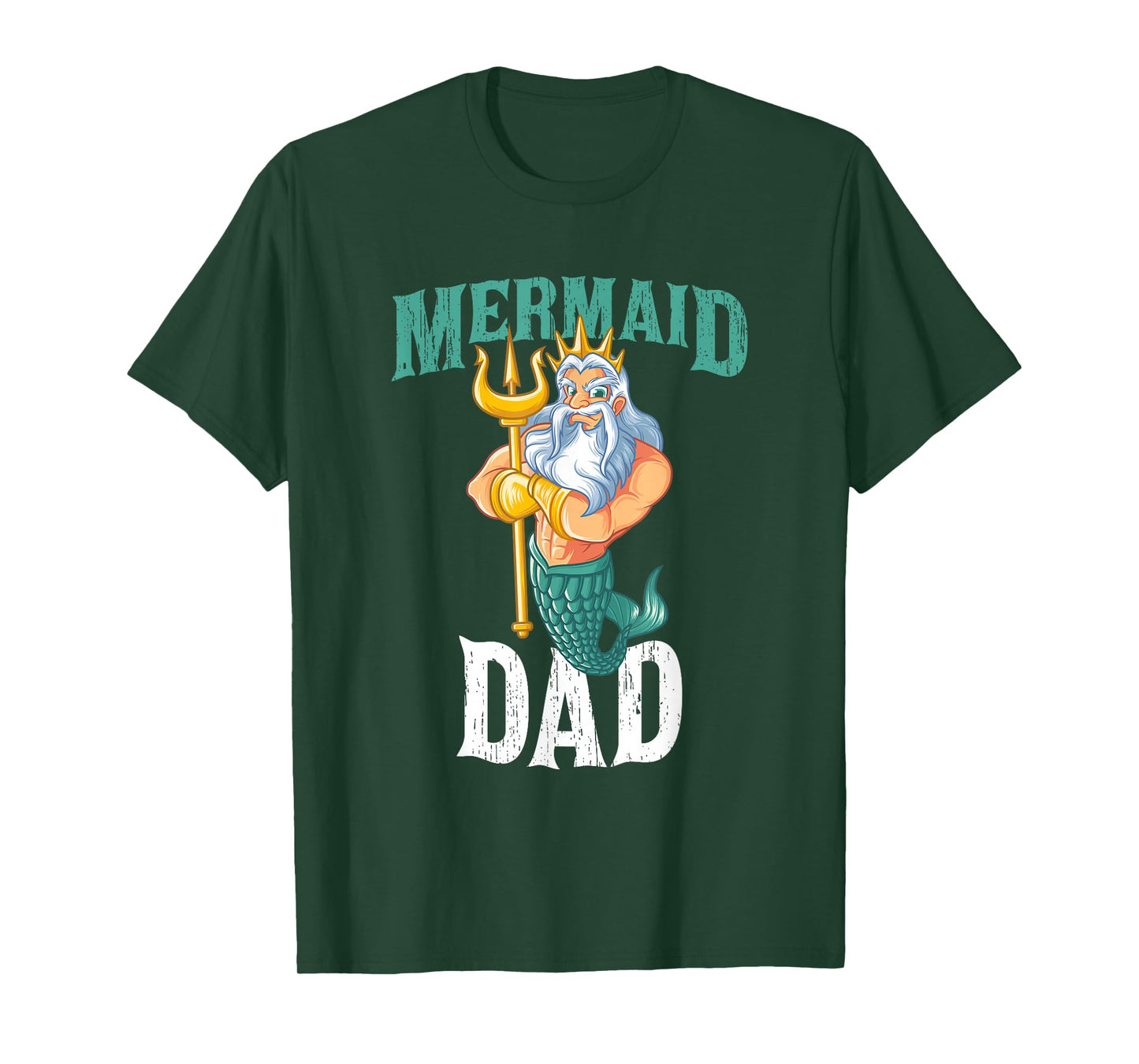 Funny Mermaid Dad Daddy Merman Security Birthday Men Gifts T-Shirt