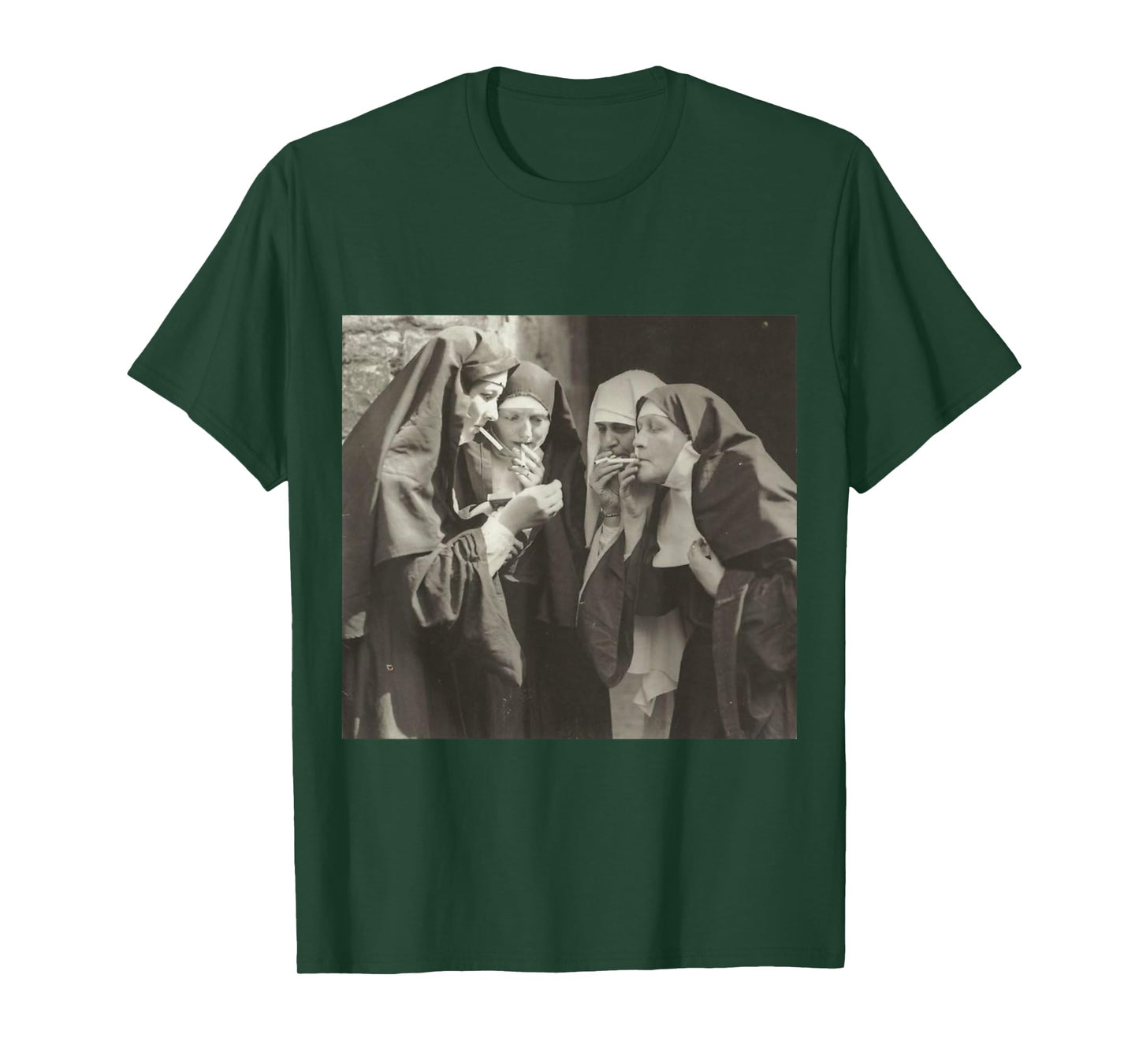 #snirt Funny T-Shirt Nun Nuns Smoking Hoodie Printed T-Shirt