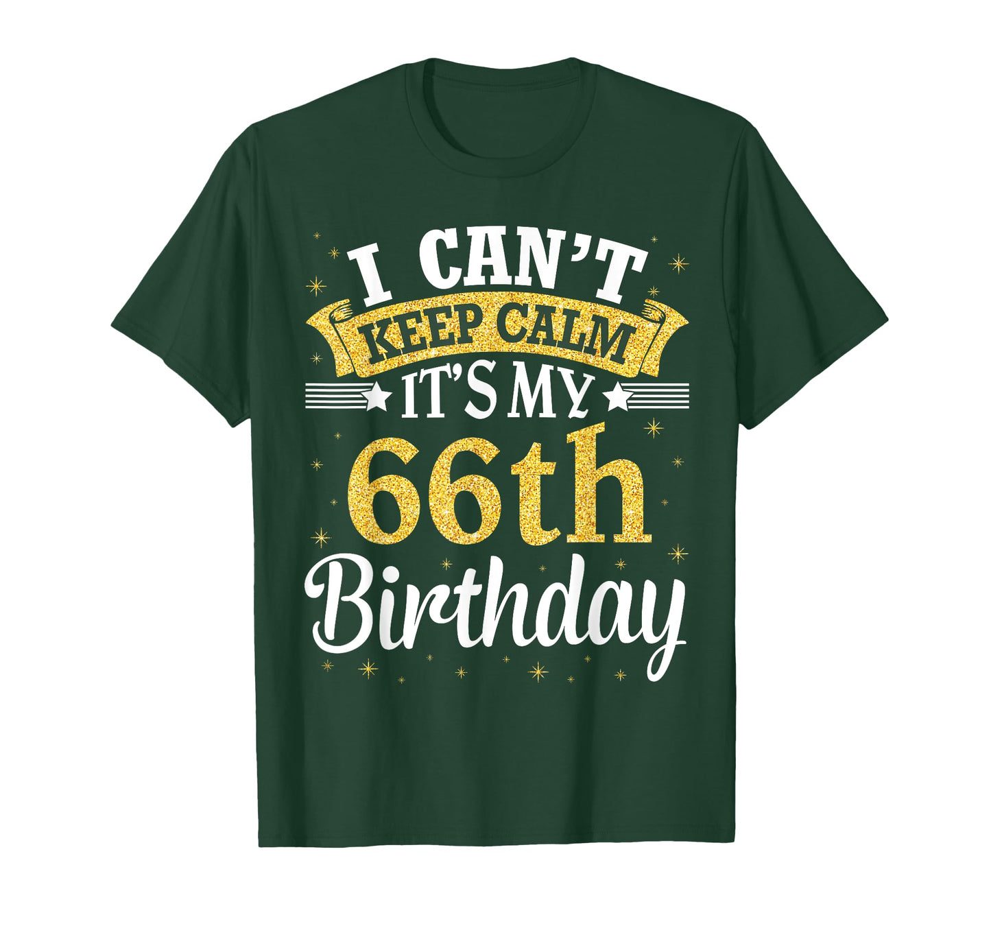 I Can't Keep Calm It's My 66th Birthday Happy To Me 66 Years T-Shirt