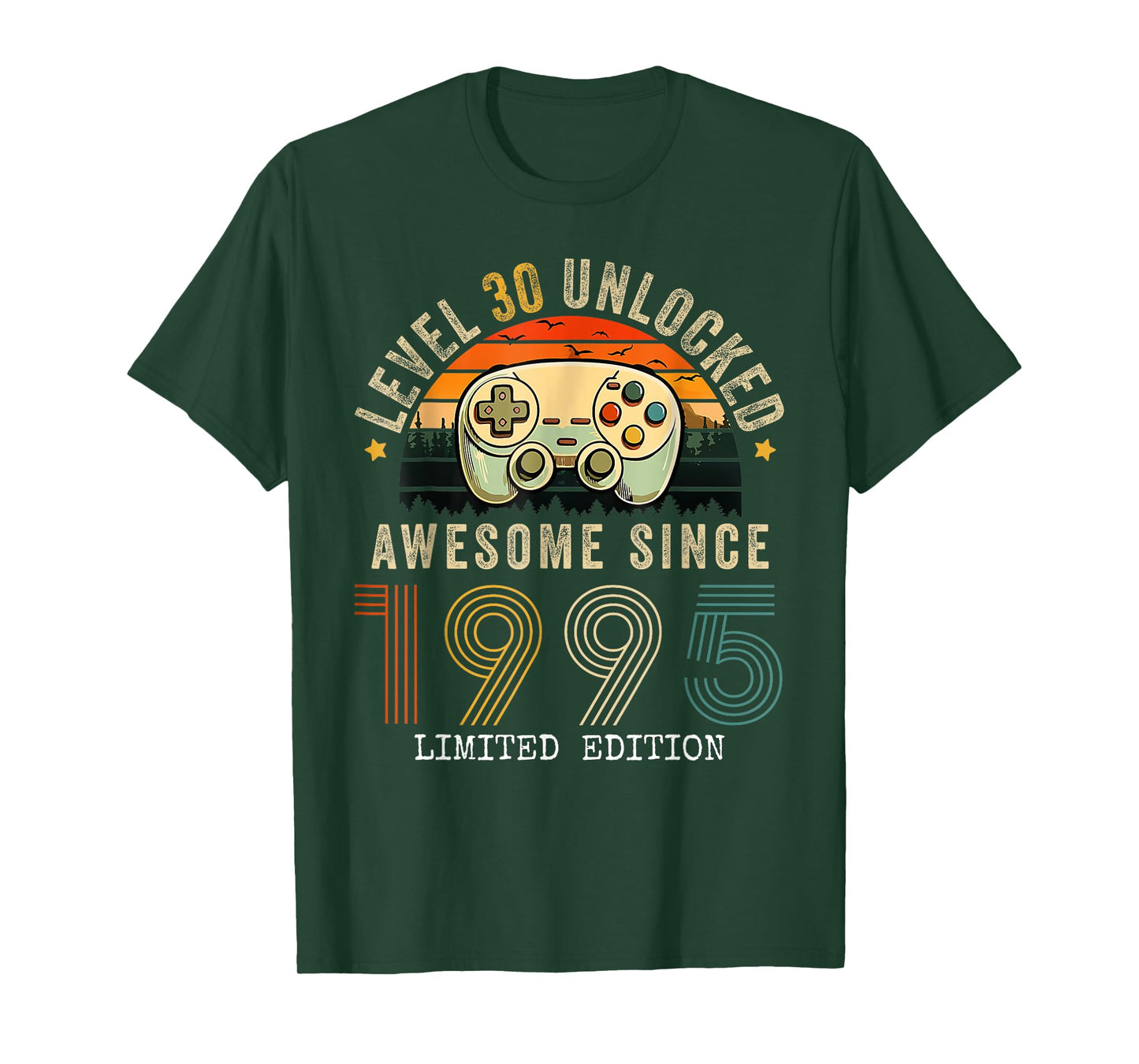 30 Year Old 1995 Level 30 Unlocked 30th Birthday Men T-Shirt