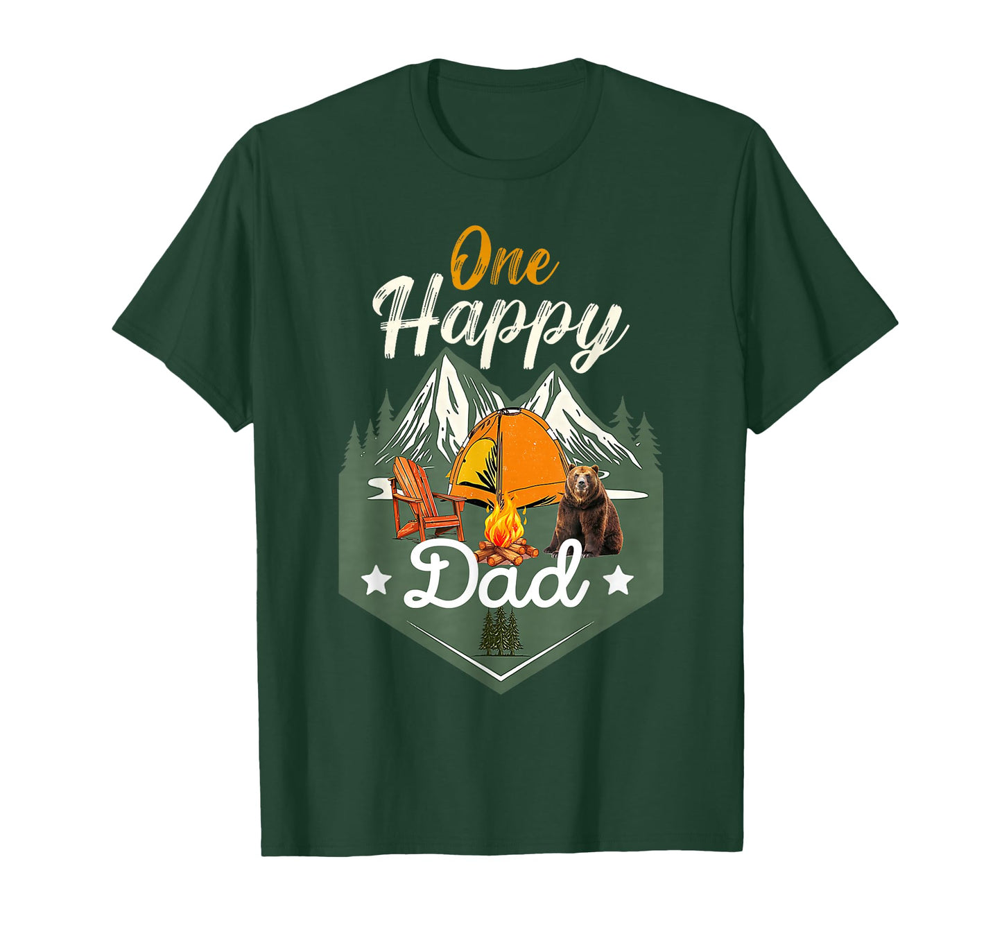 One Happy Mama Camper Birthday Family Bear Matching Sister T-Shirt