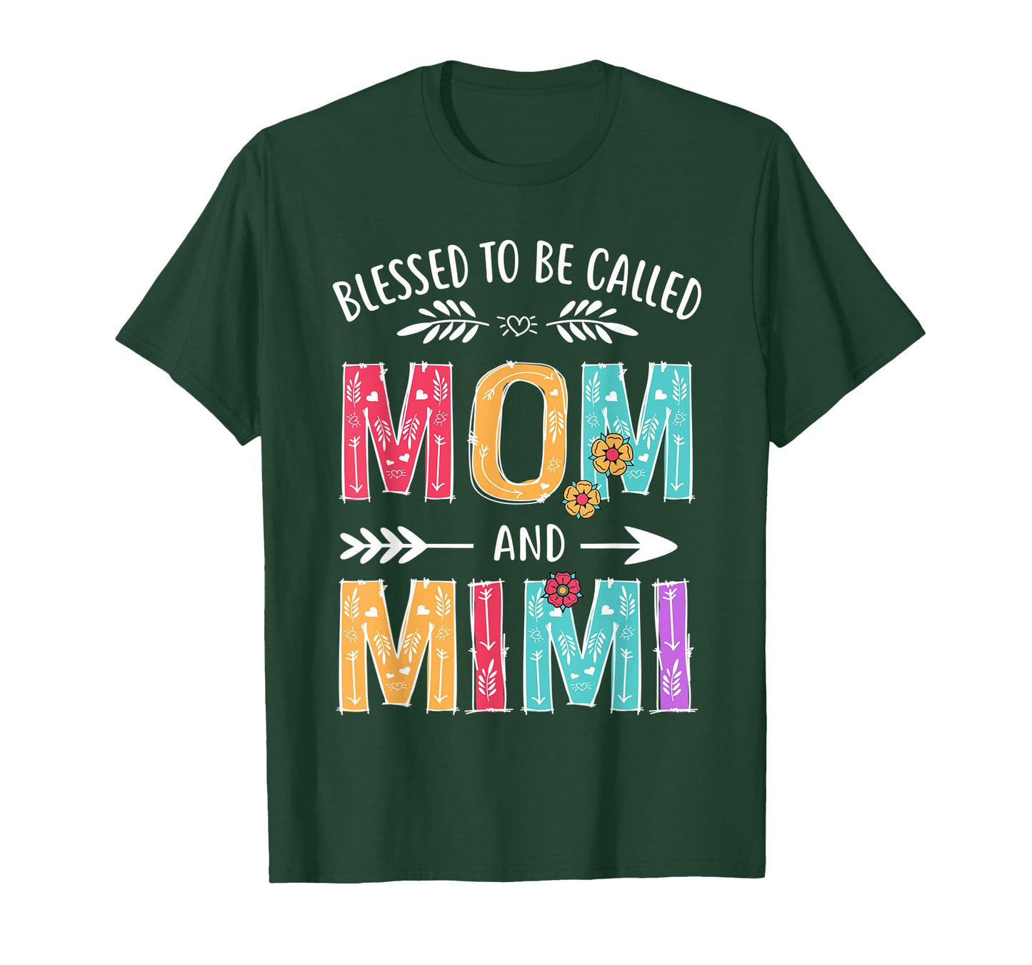 Blessed To Be Called Mom and Mimi Funny Grandma Mothers Day T-Shirt
