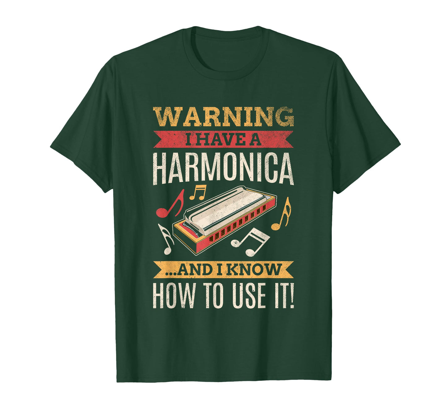 Harmonica Vintage Retro Harmonica Player Gift T-Shirt