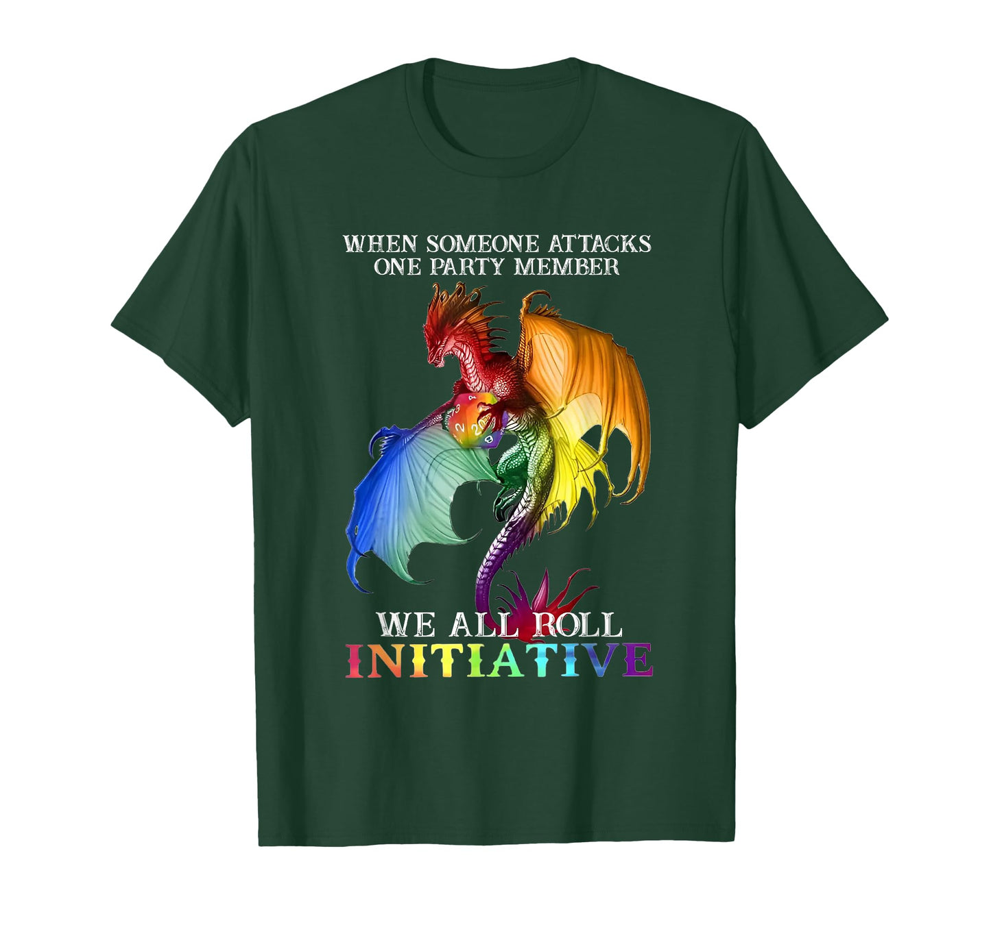 Dragon When Someone Attacks One Party Member LGBTQ T-Shirt