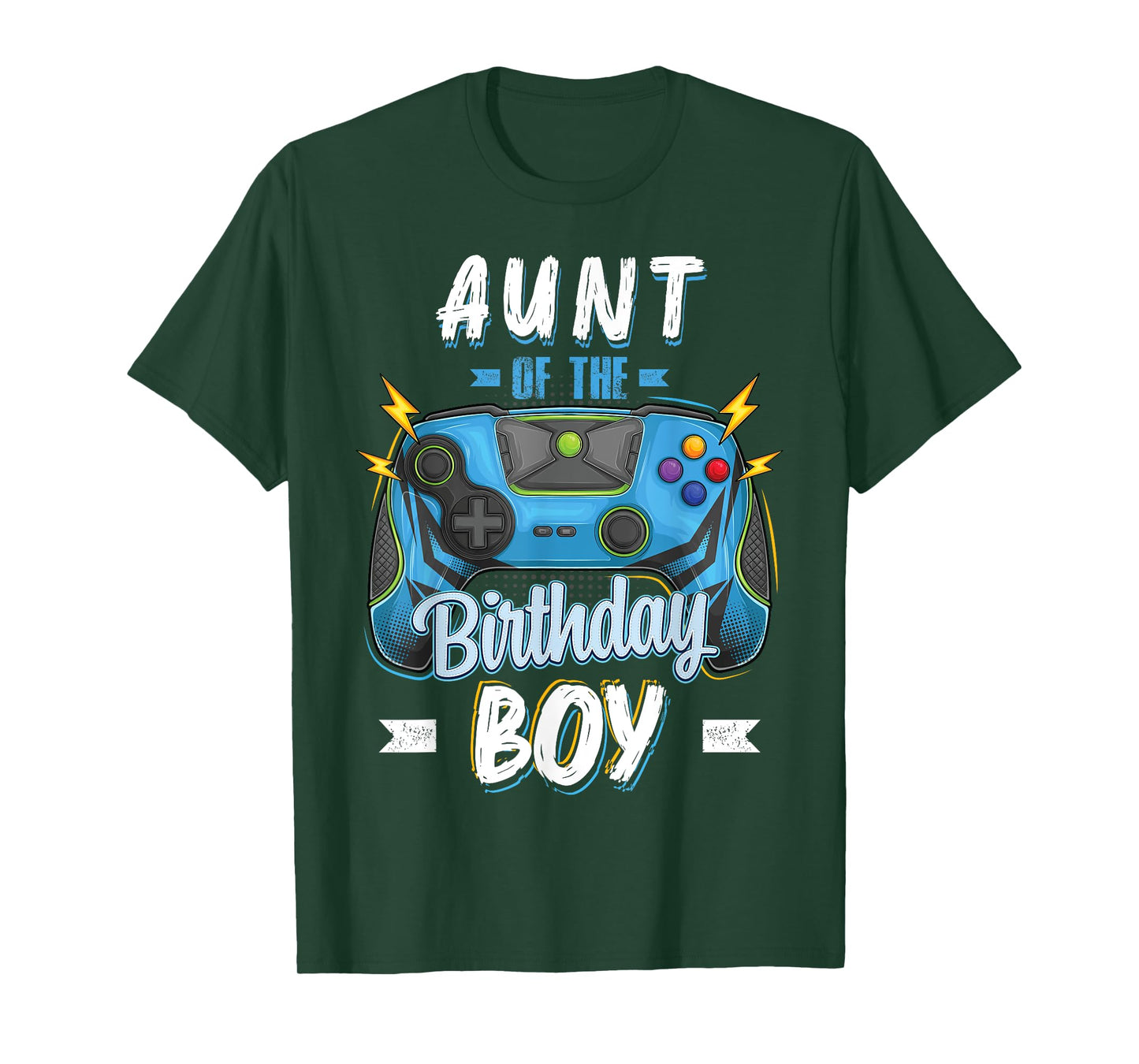 Aunt of the Birthday Boy Matching family Video Gamer party T-Shirt