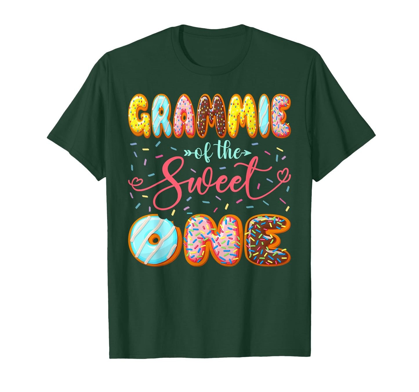 Grammie Of The Sweet One Girl 1St Birthday Donut Matching T-Shirt