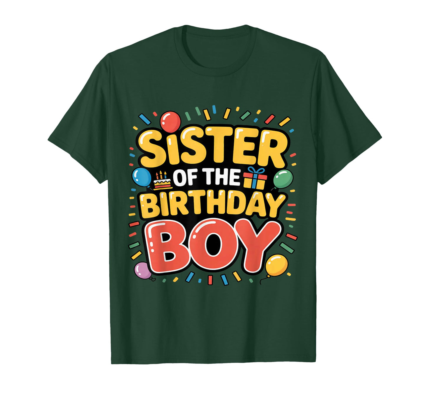 Funny Sister of The Birthday Boy Family Matching Dad Mom T-Shirt