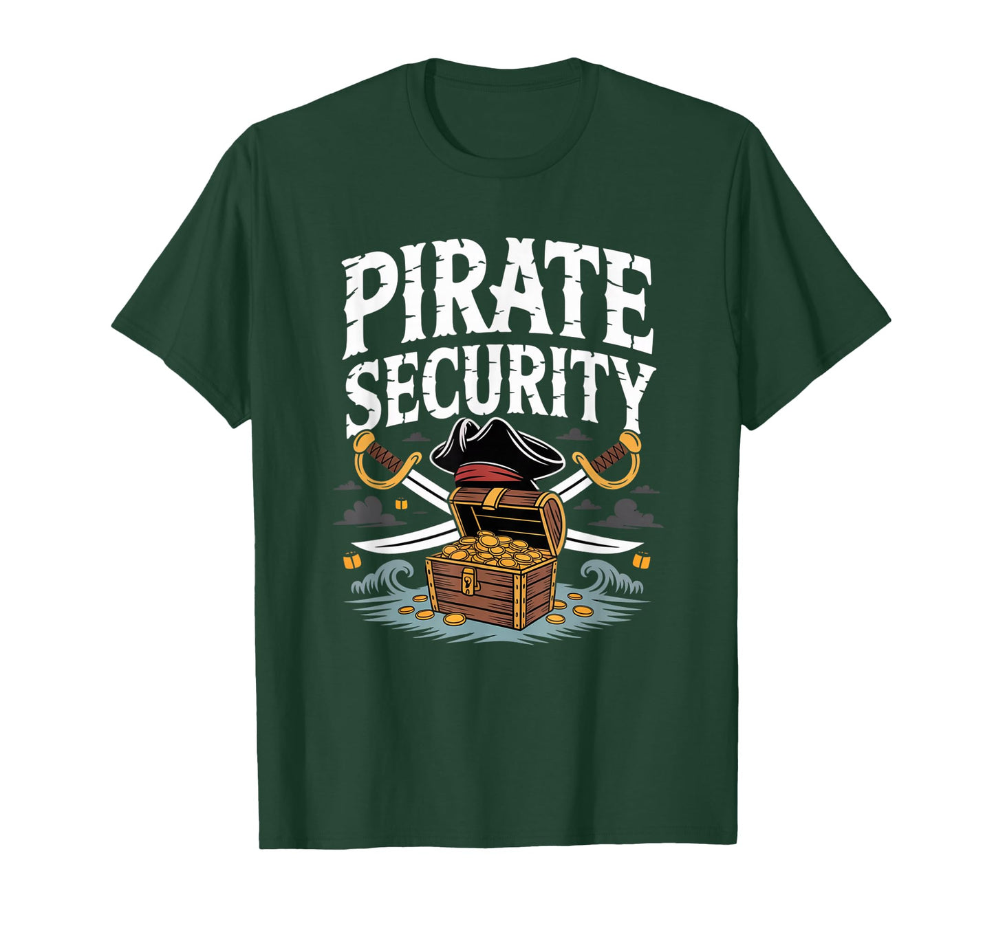 Pirate Security Funny Halloween Costume Dad Mom Group Humor T-Shirt