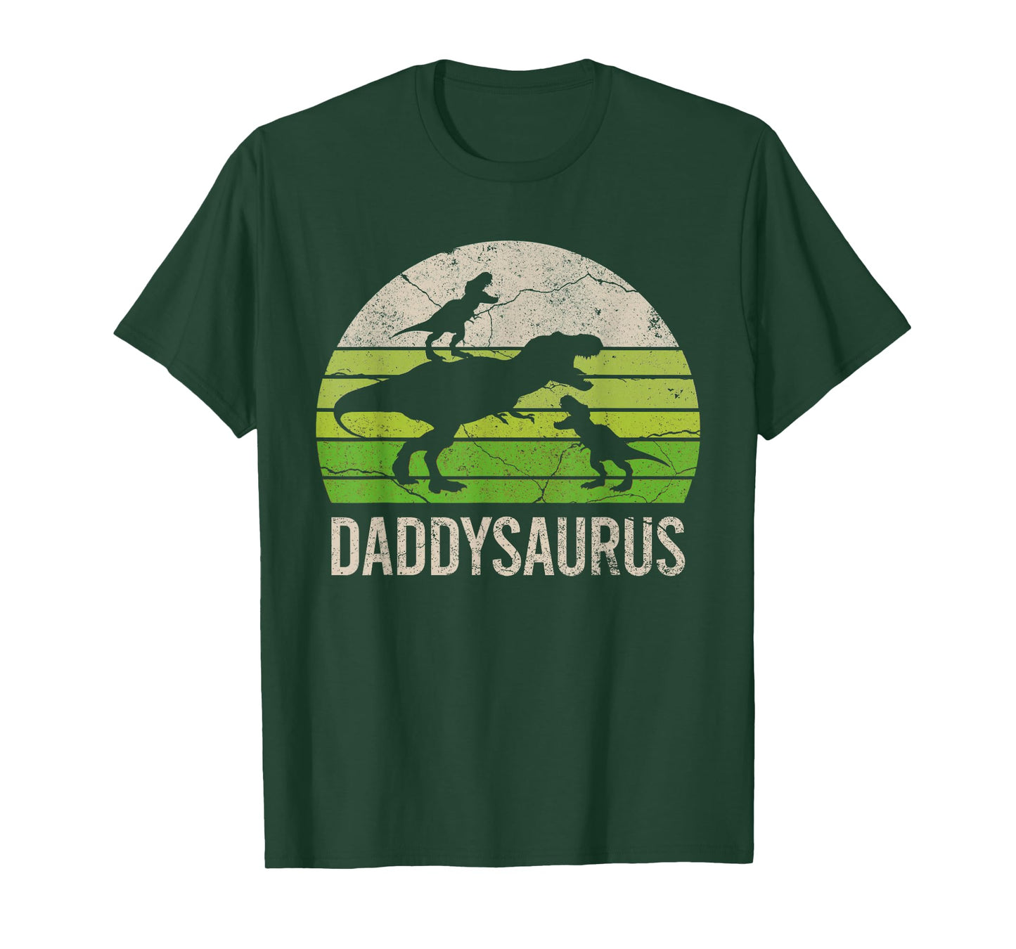 Daddy Dinosaur Funny Dad Daddysaurus 2 Two kids 2020 Gift T-Shirt