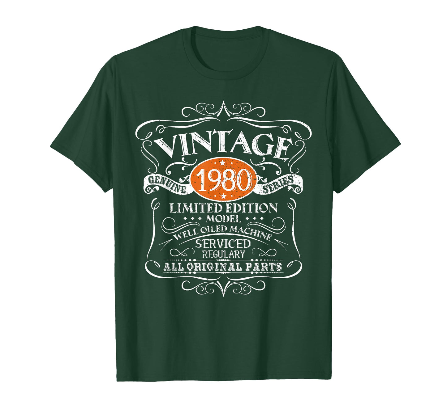 Vintage 1980 45th Birthday All Original Parts Design T-Shirt