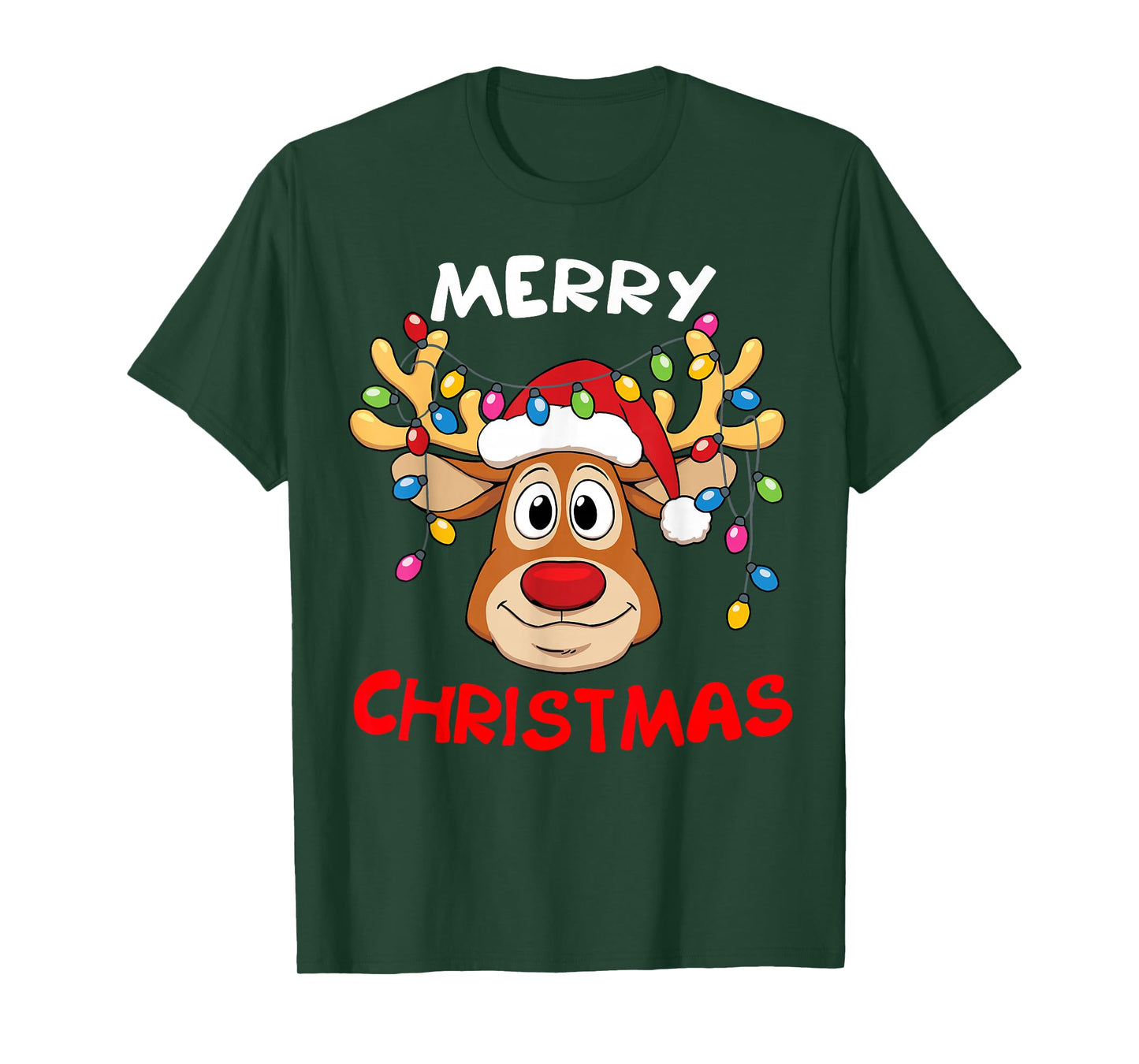 Merry Christmas Reindeer Xmas Family Men Women T-Shirt