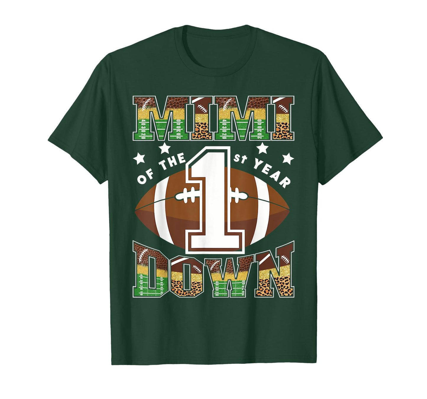 Mimi Of The 1St Year Down Football First Birthday Boy T-Shirt