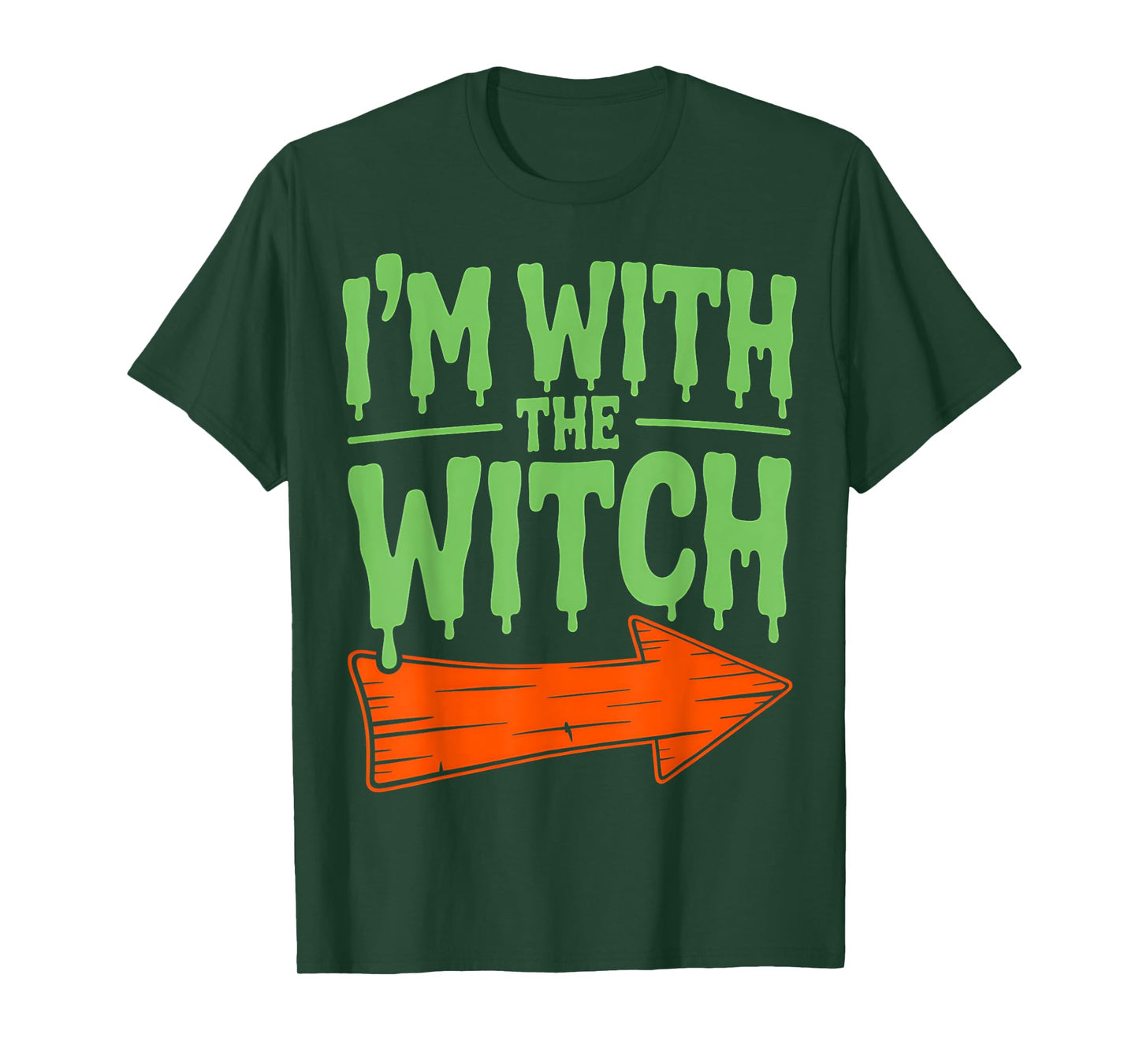 Im with The Witch Funny Husband Halloween Costume Couple Men T-Shirt