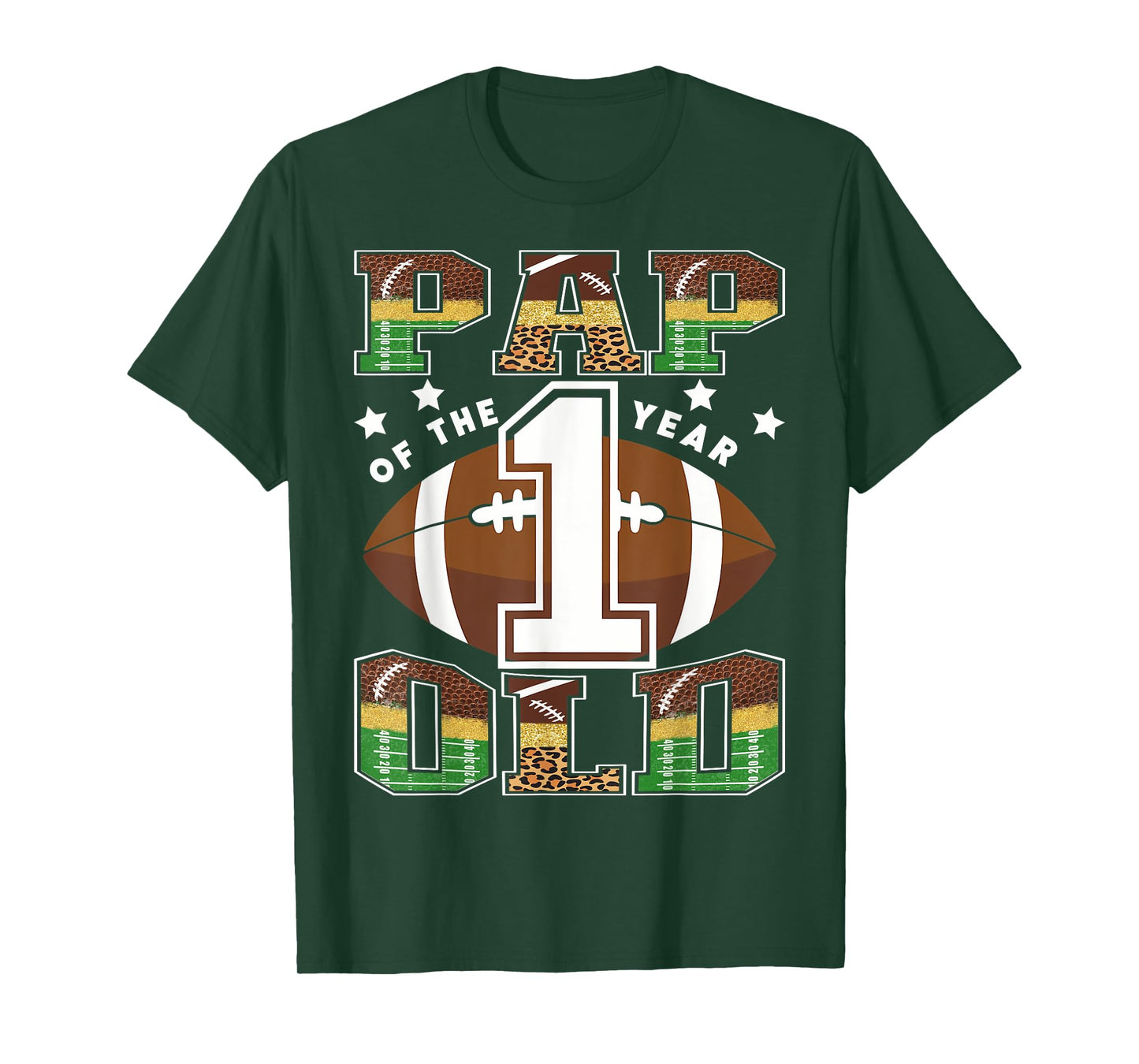 Pap Of The 1 Year Old Football 1St Year Down Birthday T-Shirt