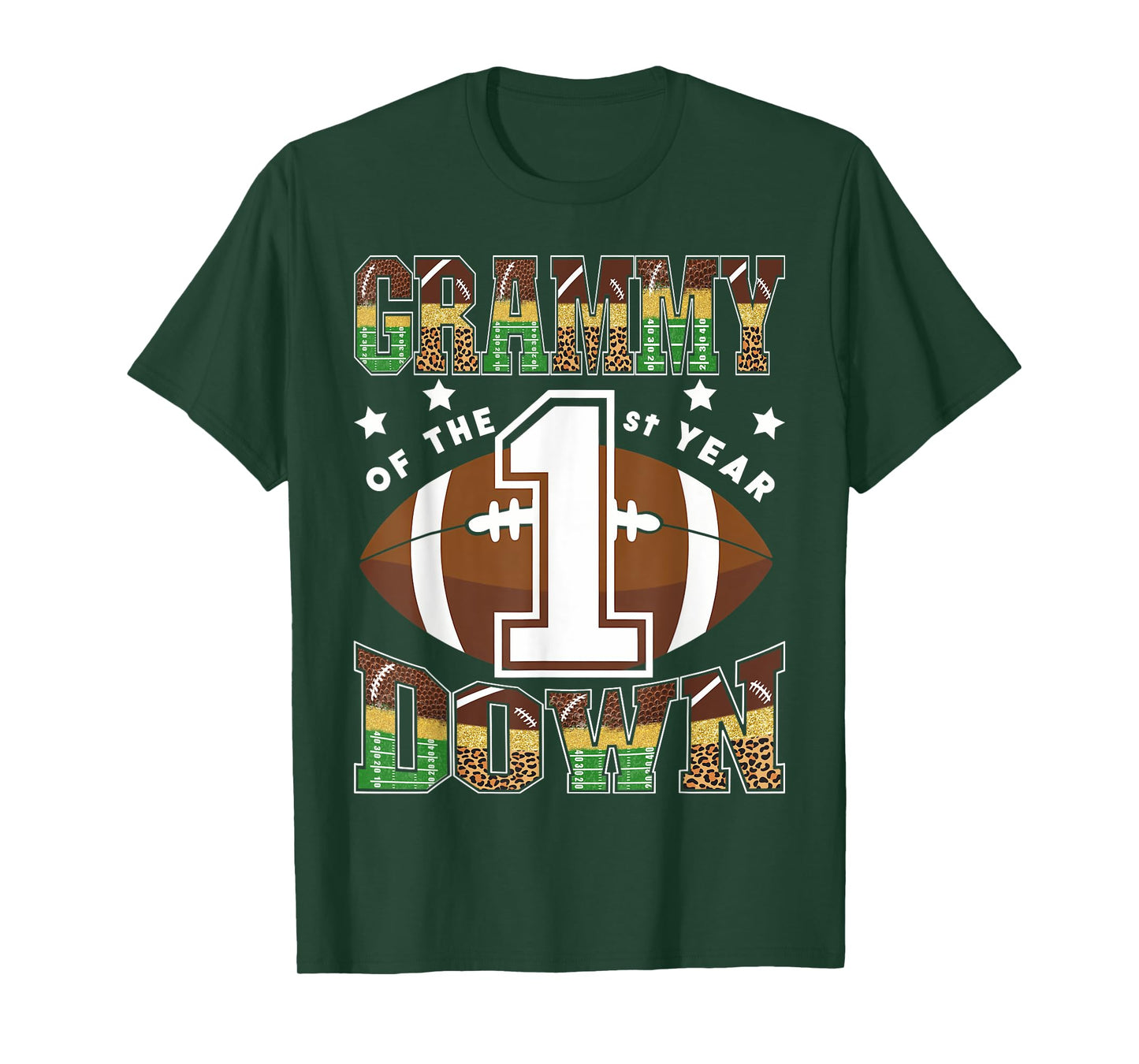 Grammy Of The 1St Year Down Football First Birthday Boy T-Shirt