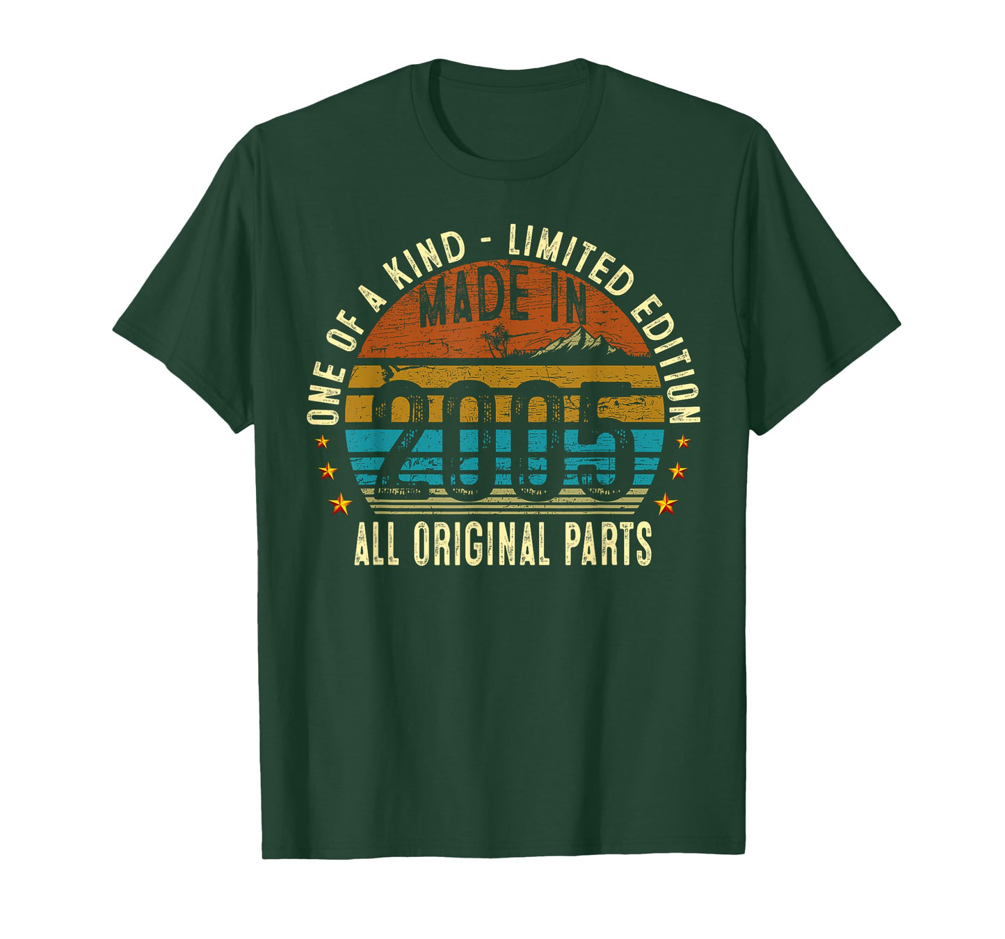 20th Birthday Gifts Men Women Vintage 2005 Original Parts T-Shirt
