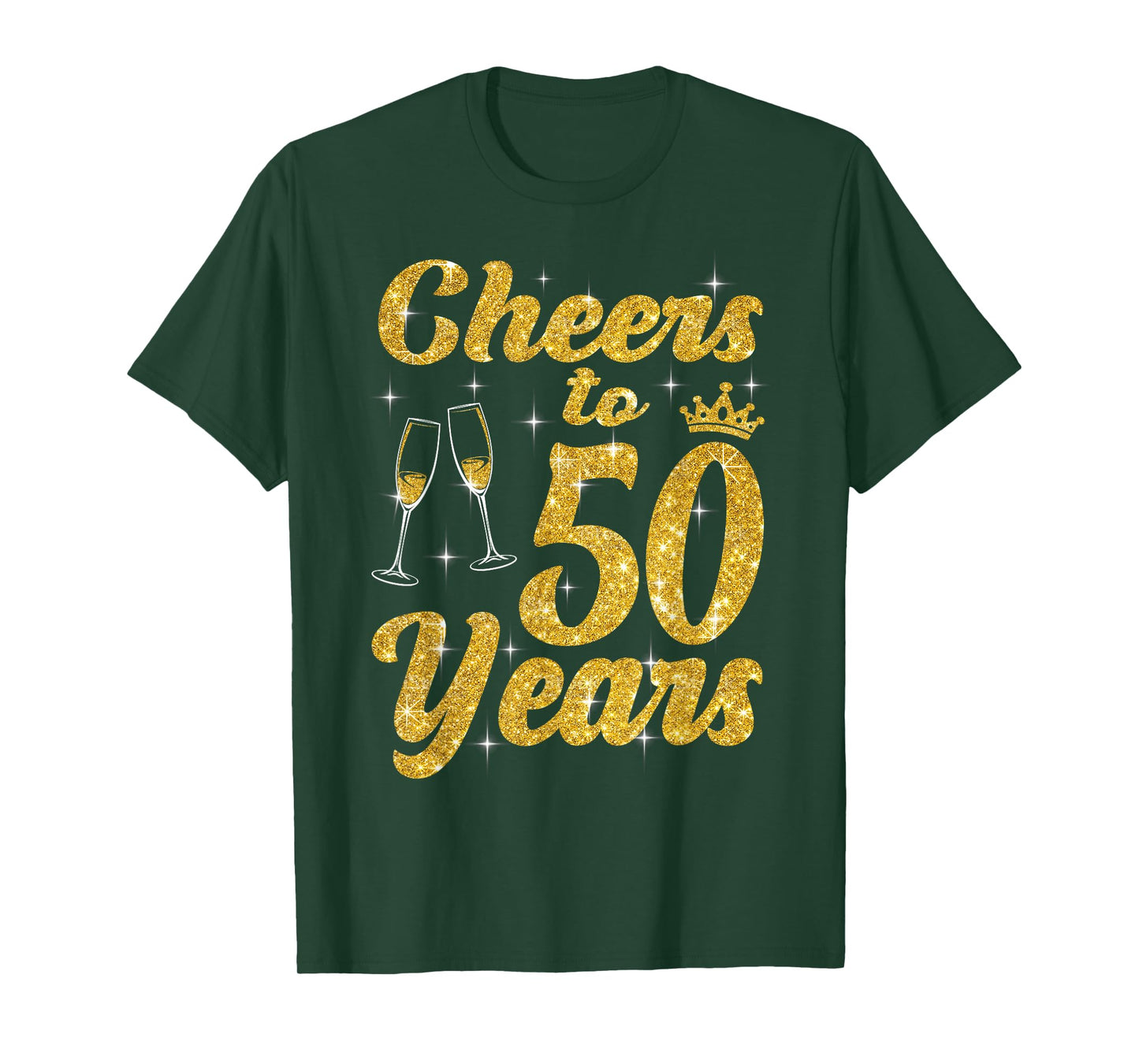Cheers To 50 Years Old Queen Cute 50th Birthday Party Women T-Shirt