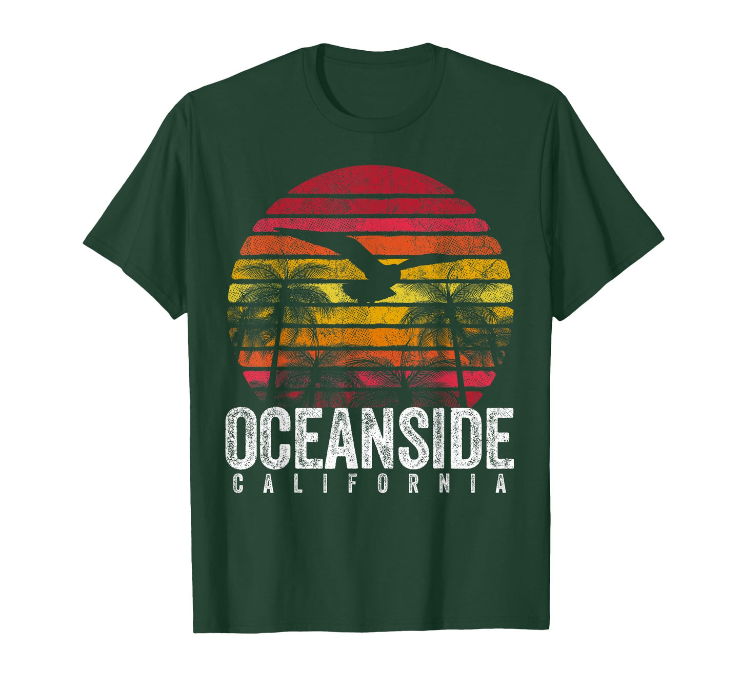 Oceanside California CA Vintage Retro Distressed Style T-Shirt