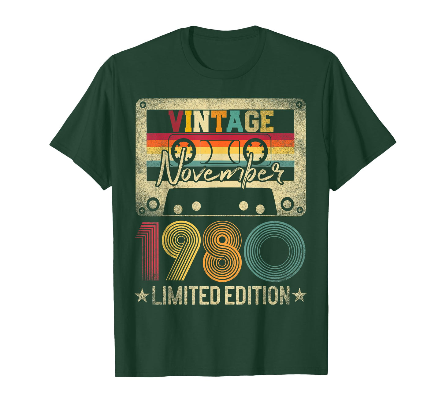 November 1980 45th Birthday Gift Limited Edition Vintage T-Shirt