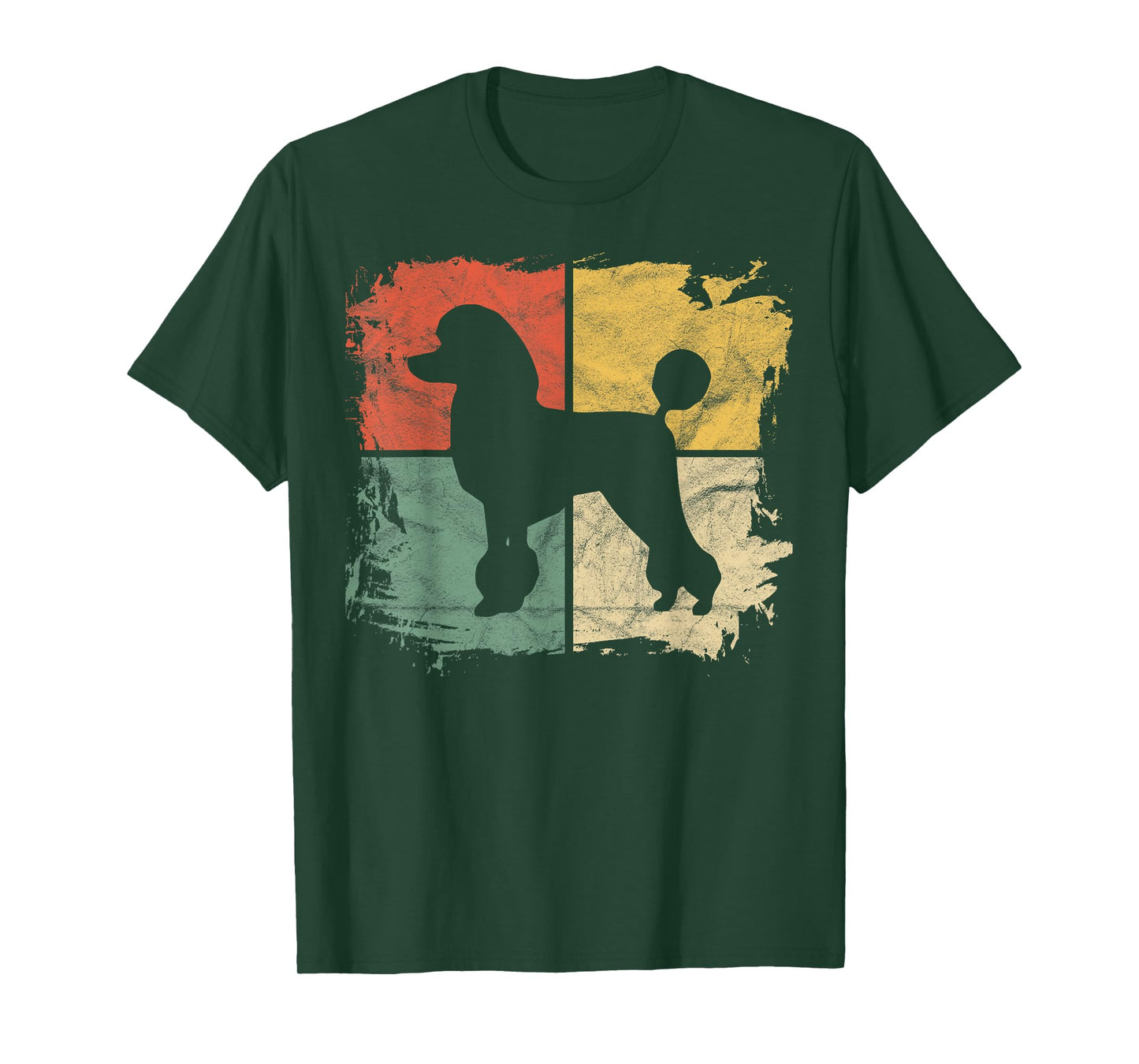 Square Retro Poodle Owner Gift Dog Poodle Dad Mom T-Shirt for Men Women Girls Kids