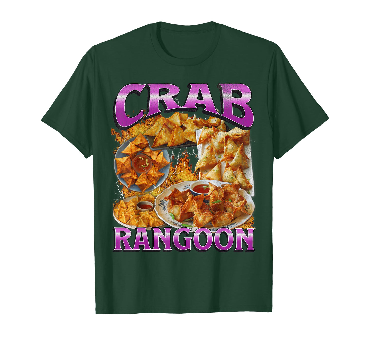 Funny Crab Rangoon Meme Bootleg Graphic T-Shirt
