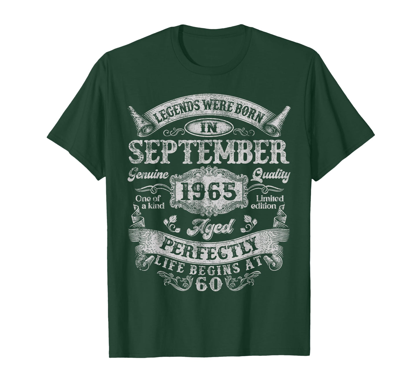 Legend Were Born In September 1965 Vintage 60th Birthday Men T-Shirt