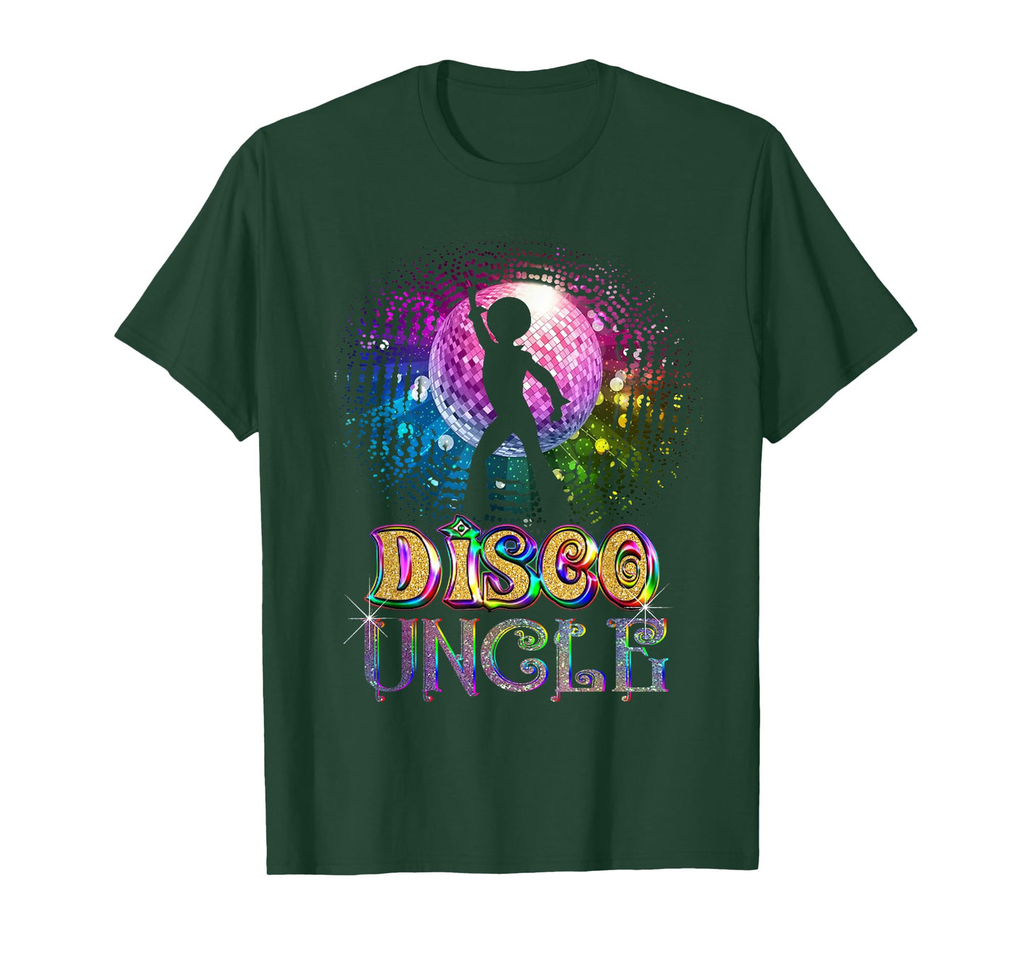 Funny Disco Uncle - Retro 70's Seventies Themed Disco Ball T-Shirt