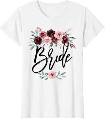 Bride to be Floral Bridal Shower Future Mrs Wedding for Hers T-Shirt