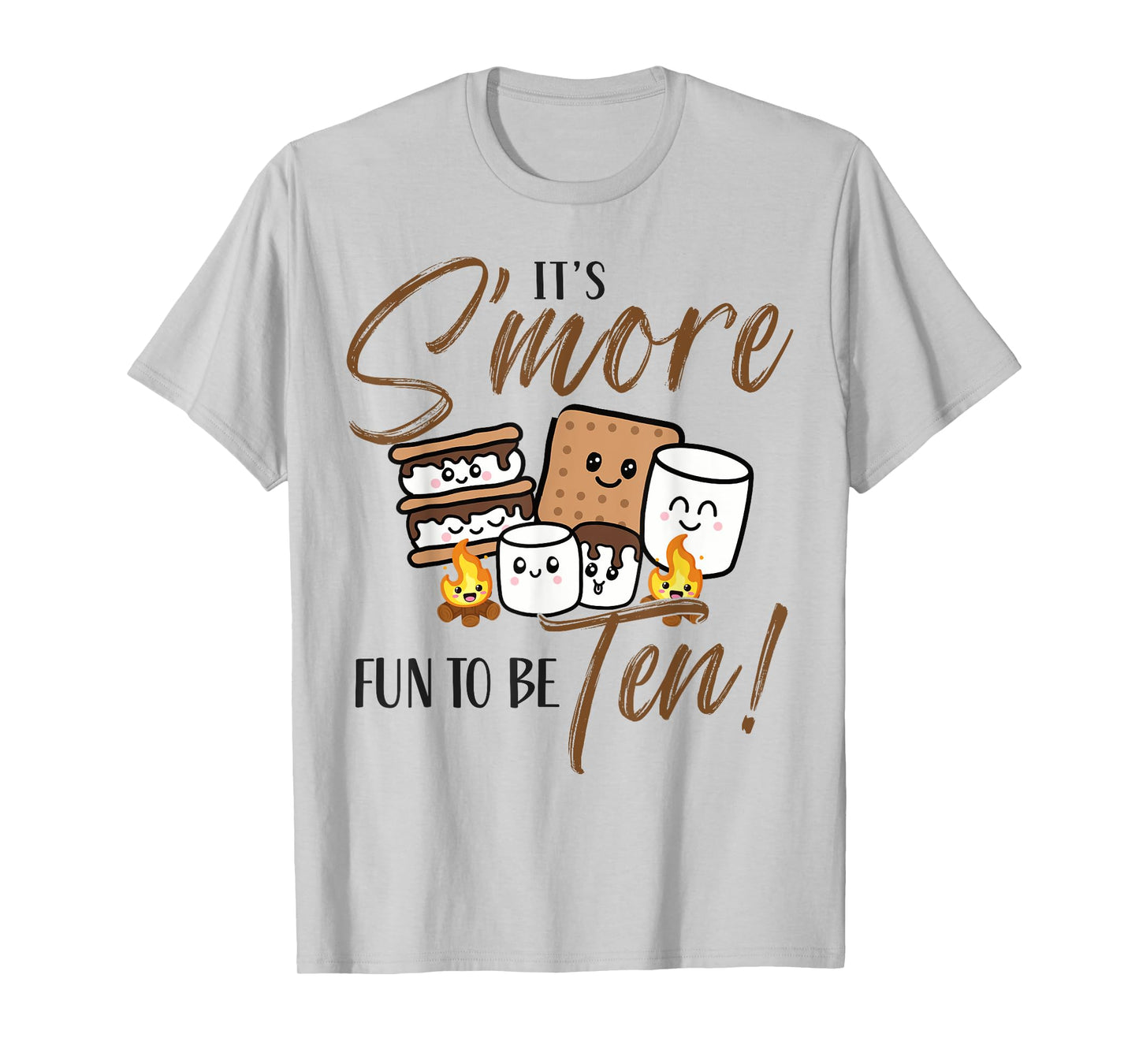 10th Birthday Campfire Marshmallow It's S'more Fun To Be Ten T-Shirt