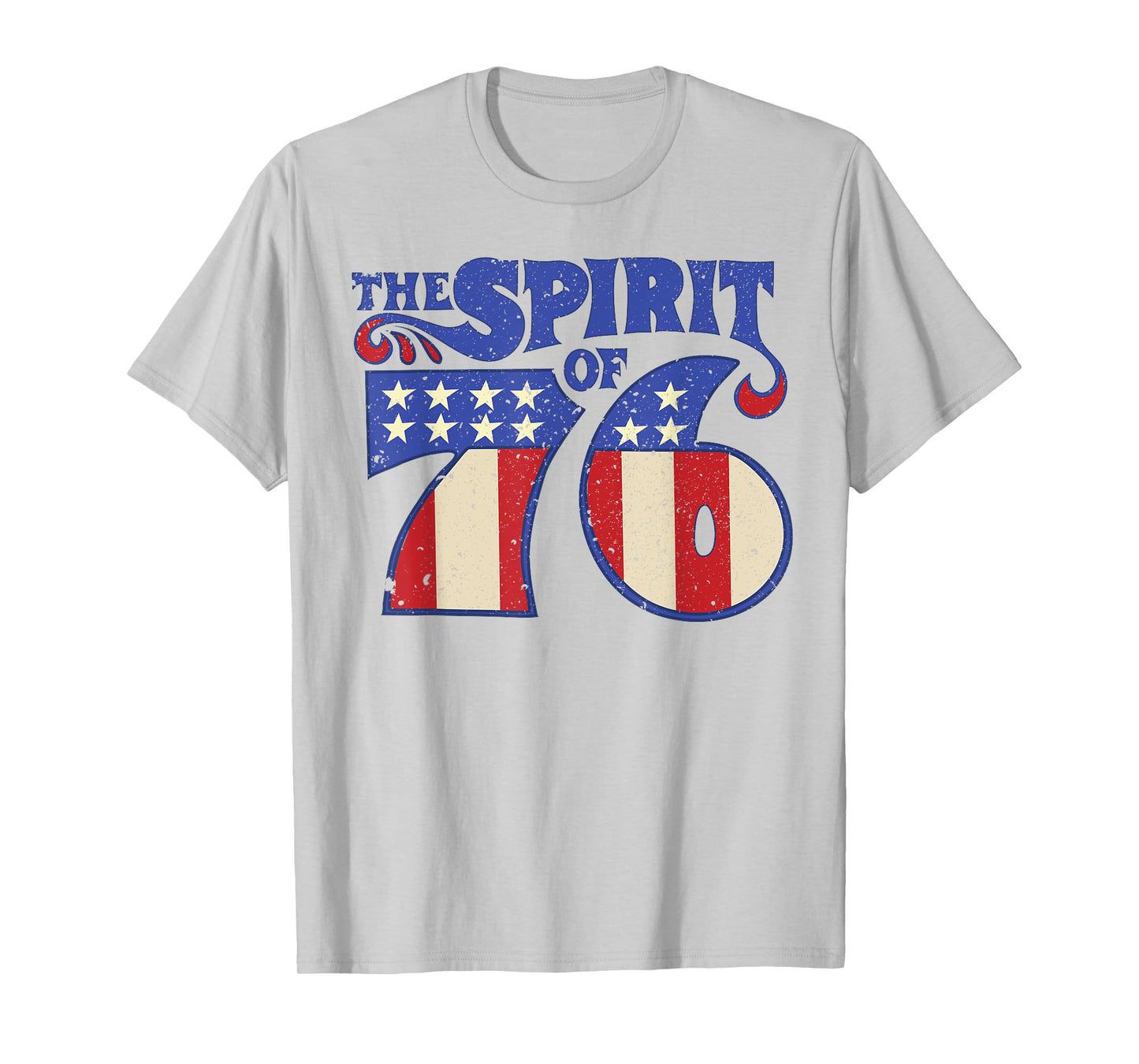 The Spirit 76 Vintage Retro 4th of July Independence Day T-Shirt