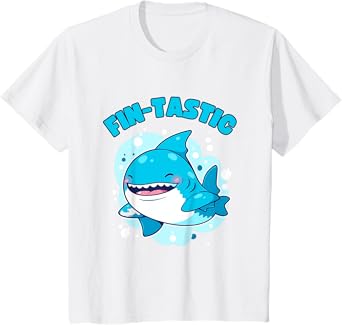 Fin-Tastic Cute Shark Funny Toddler Ocean Theme Sea T-Shirt