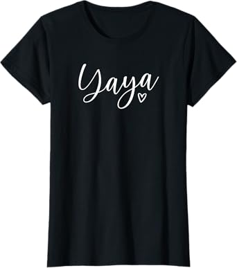 Yaya Gifts for Grandma Design with Heart That Says Yaya T-Shirt