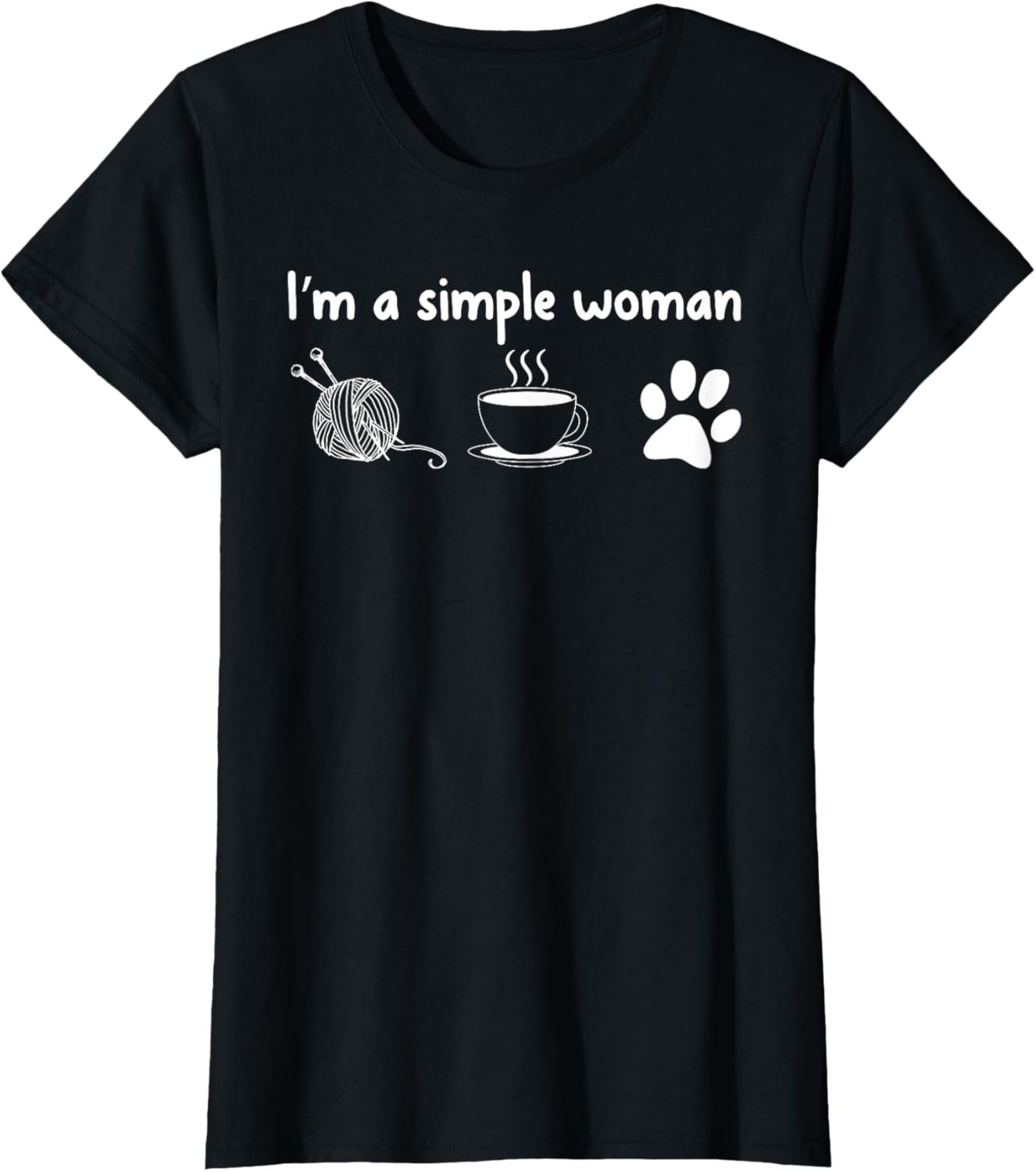 I'm a Simple Woman Knitting Gift for Knitters Christmas Gift T-Shirt